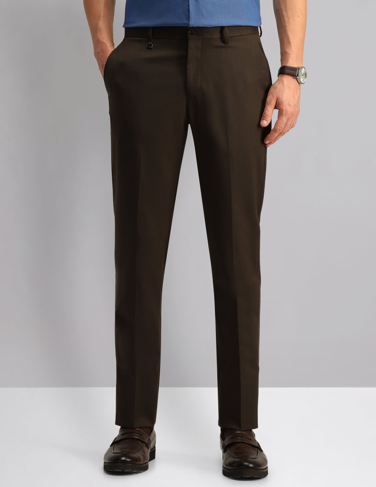 9 to 5 Essential Regular fit Twill Formal Trousers