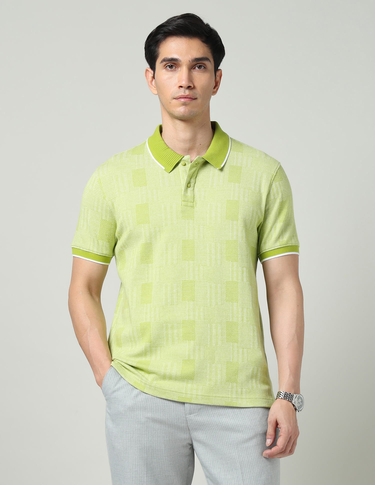 City Drift Textured Slim Fit Polo Shirt