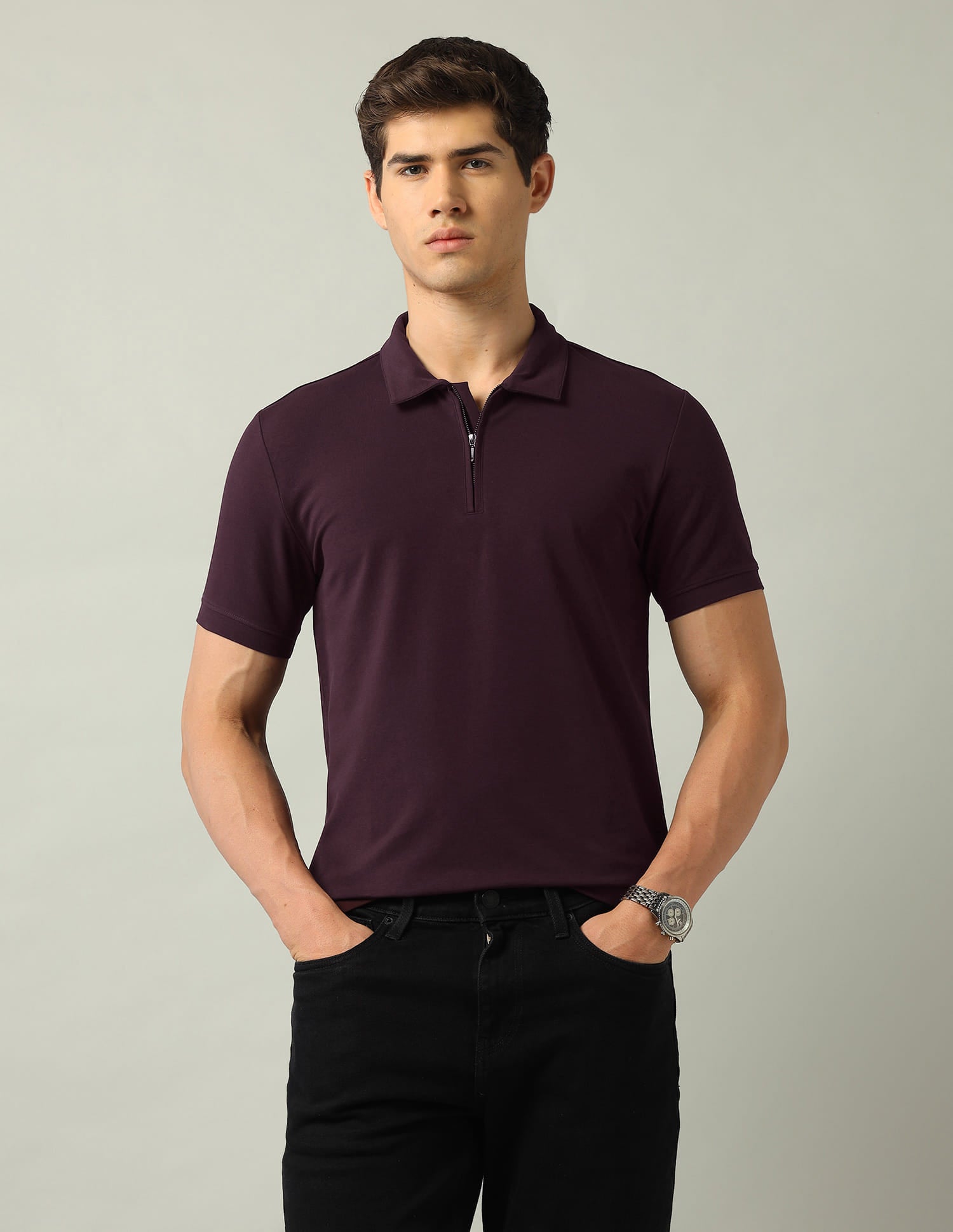 Solid Modern Slim Fit Polo Shirt