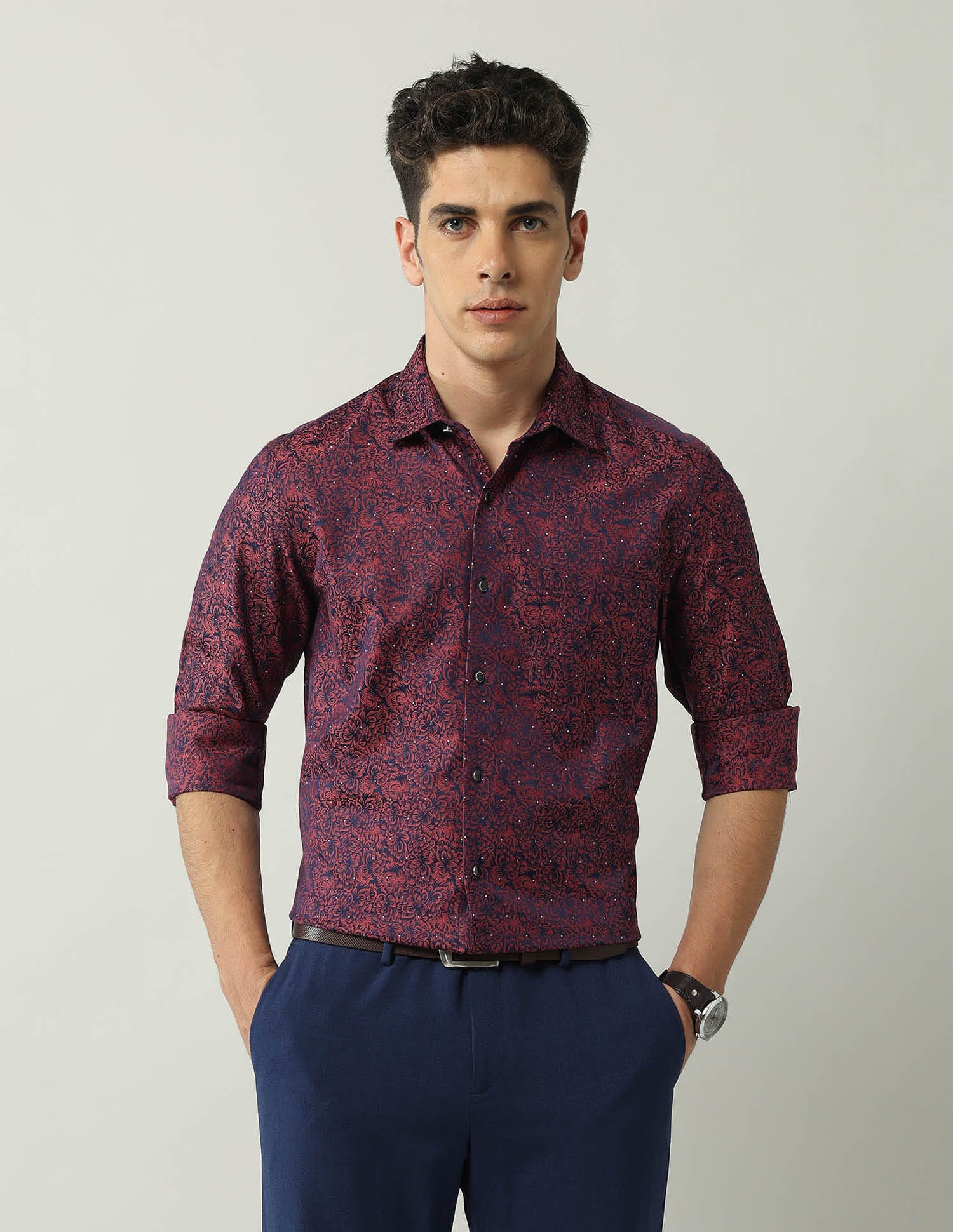 Slim Fit Jaquard Shirt