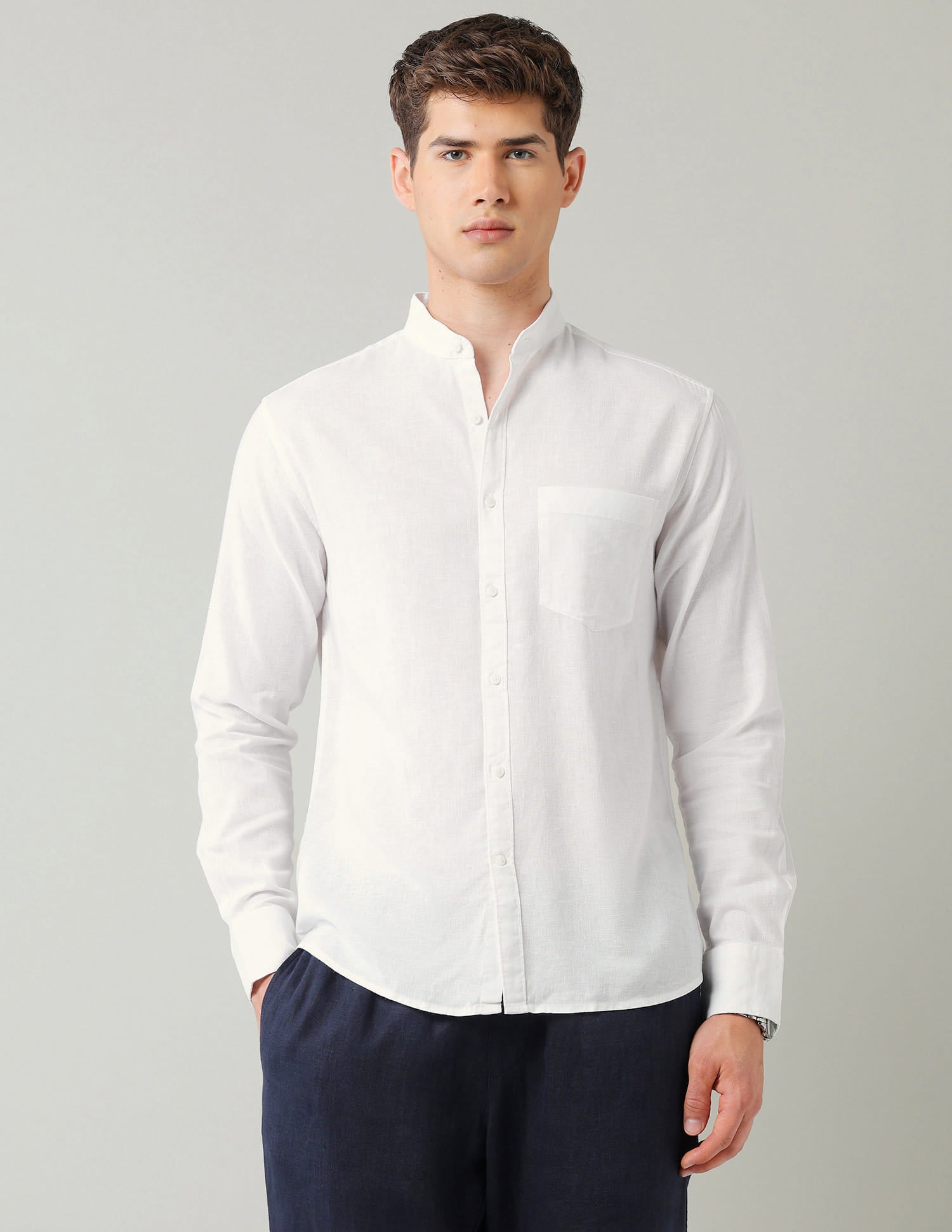 Solid Slim Fit Shirt 2