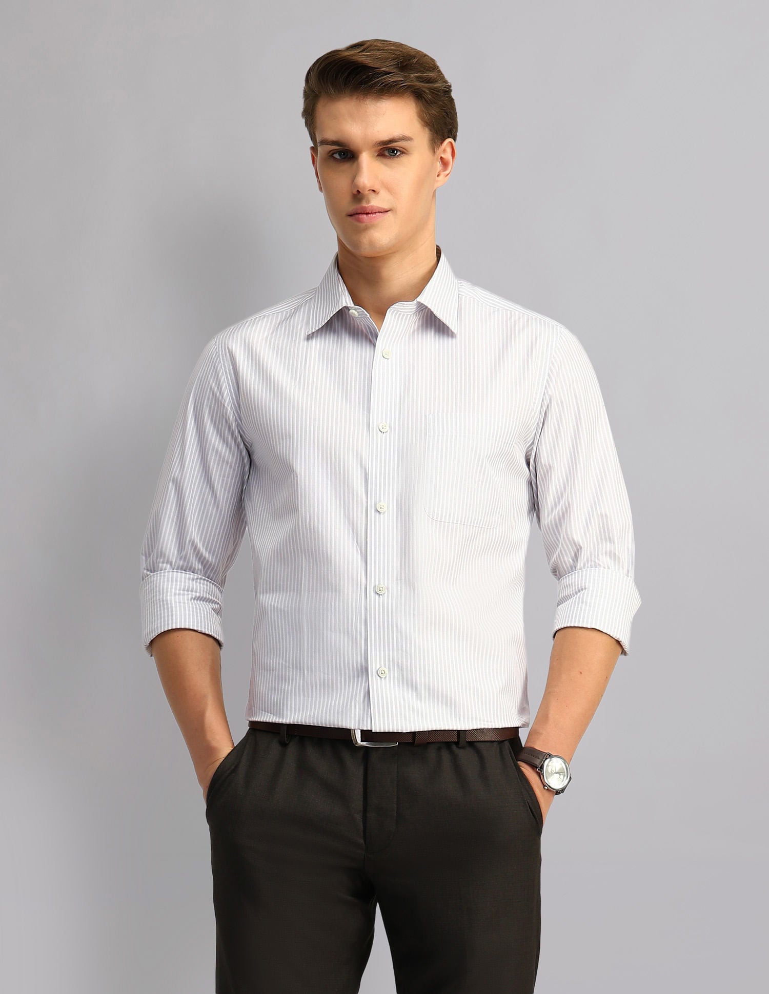 Fashion Vault Slim Fit Dobby Shirt