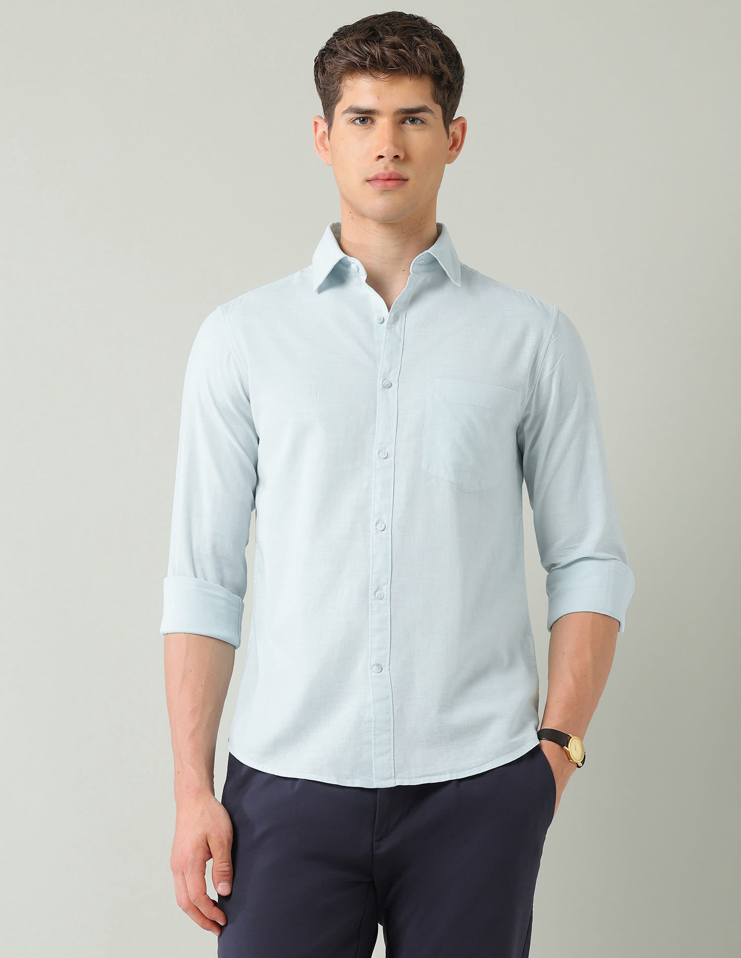 Solid Slim Fit Shirt
