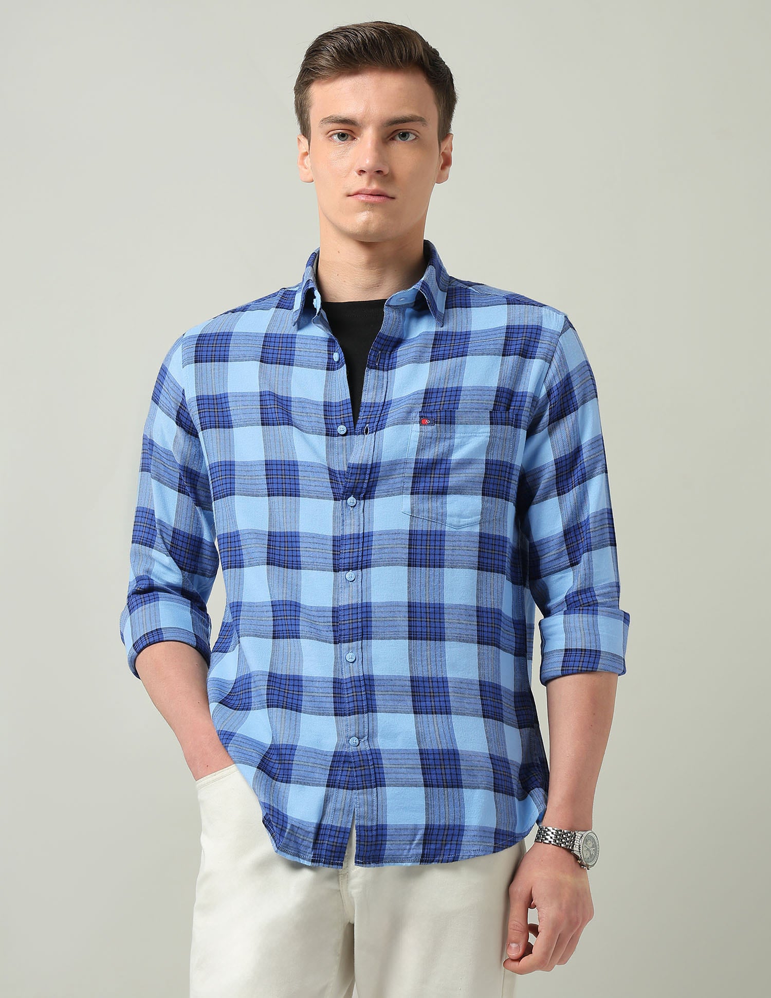 Modern Slim Fit Checked Shirt
