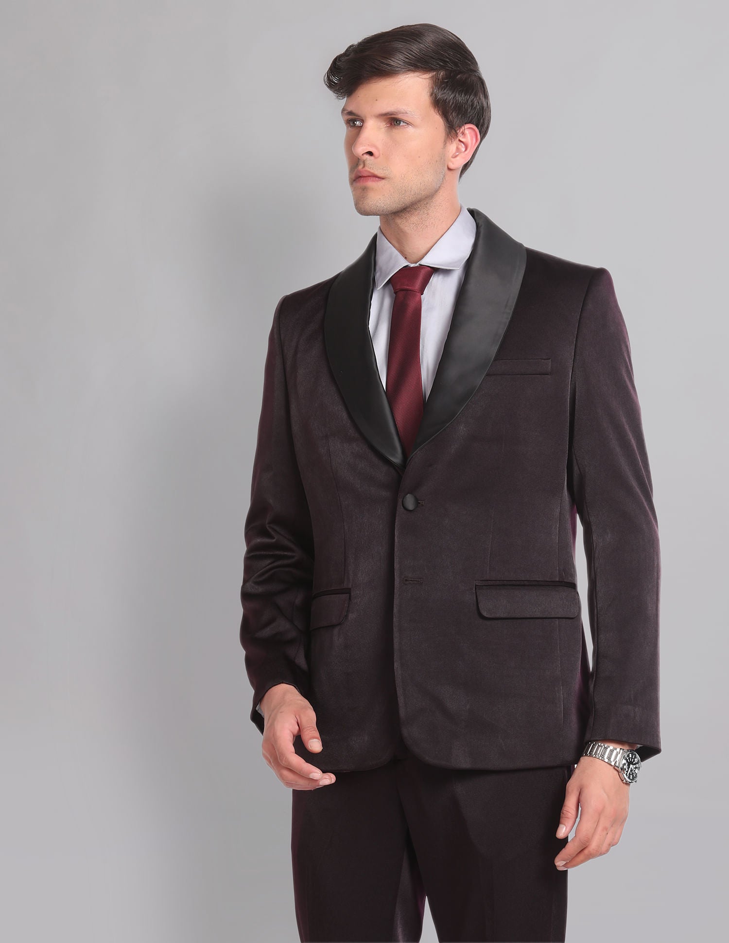 Style Vault Solid Two Piece Suit