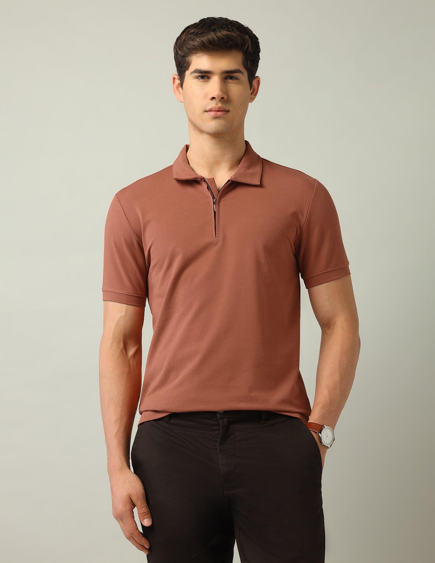 Solid Modern Slim Fit Polo Shirt