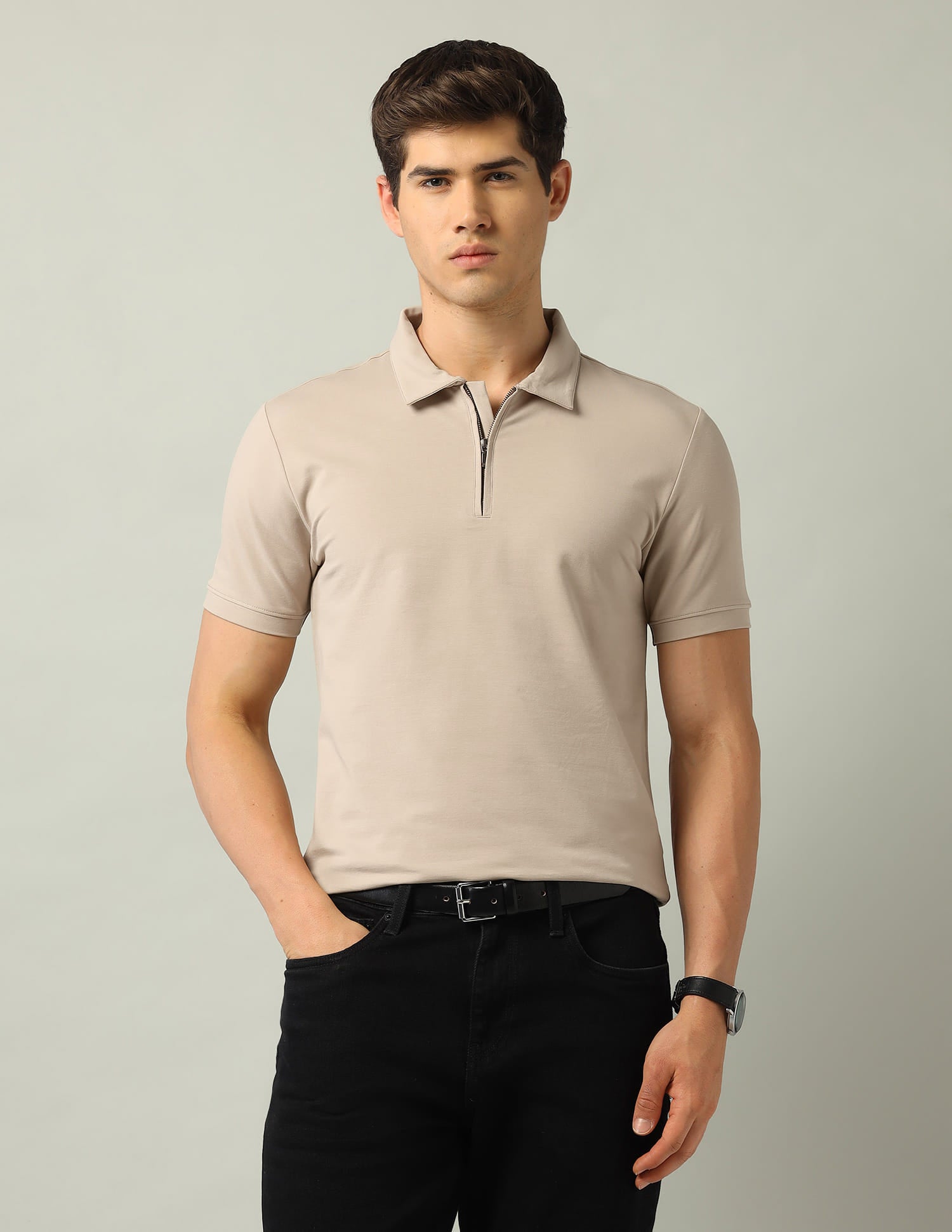 Solid Modern Slim Fit Polo Shirt