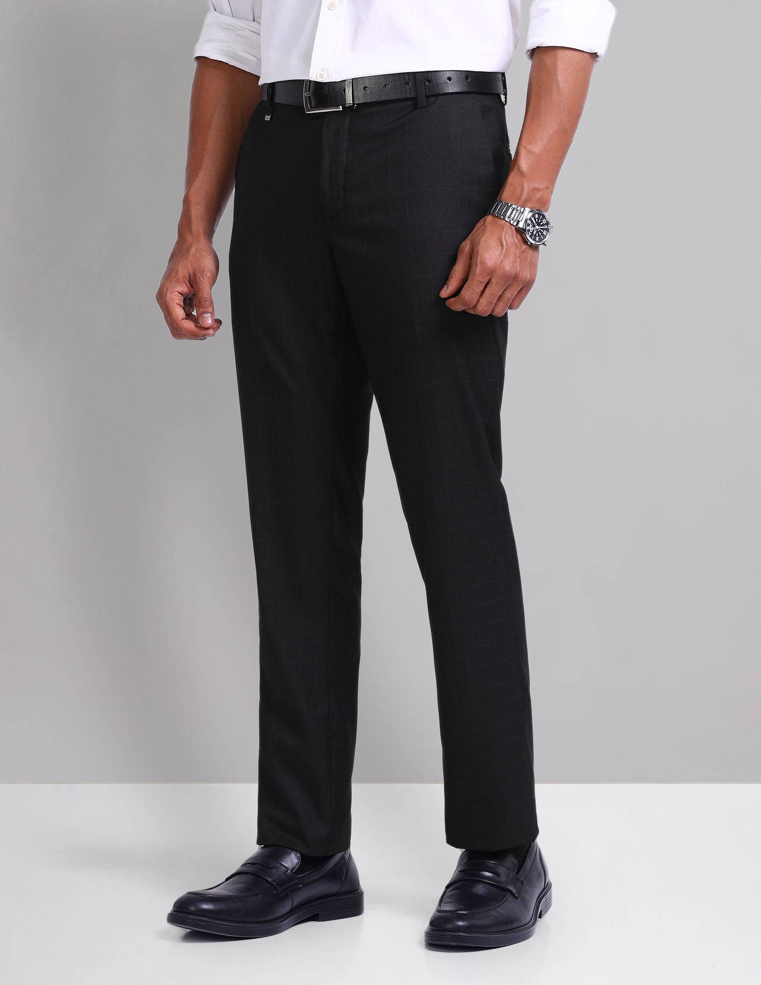 Office Pulse Smart Flex Checked Trousers