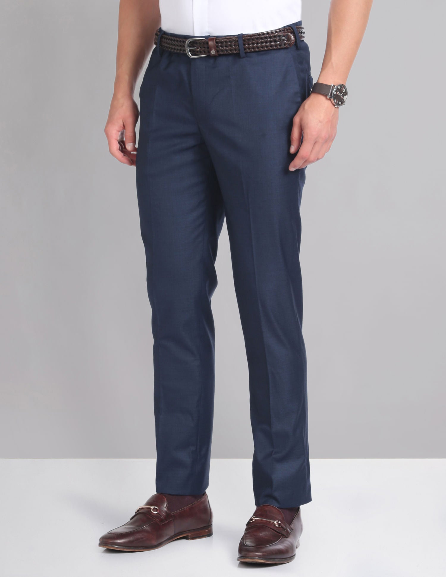 Work Essential Outline Check Smart Flex Trousers