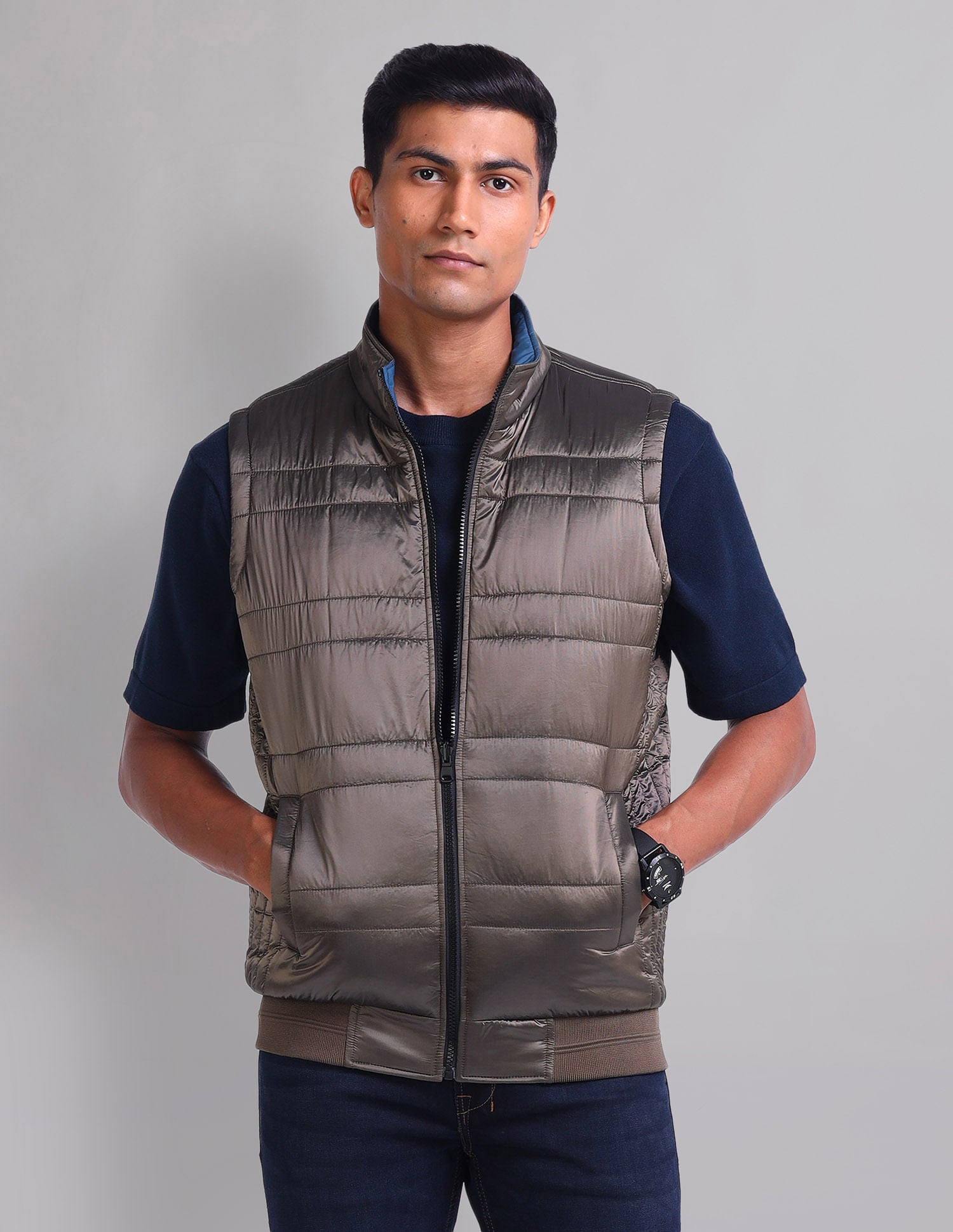 Sleeveless Quilt Reversible Jacket
