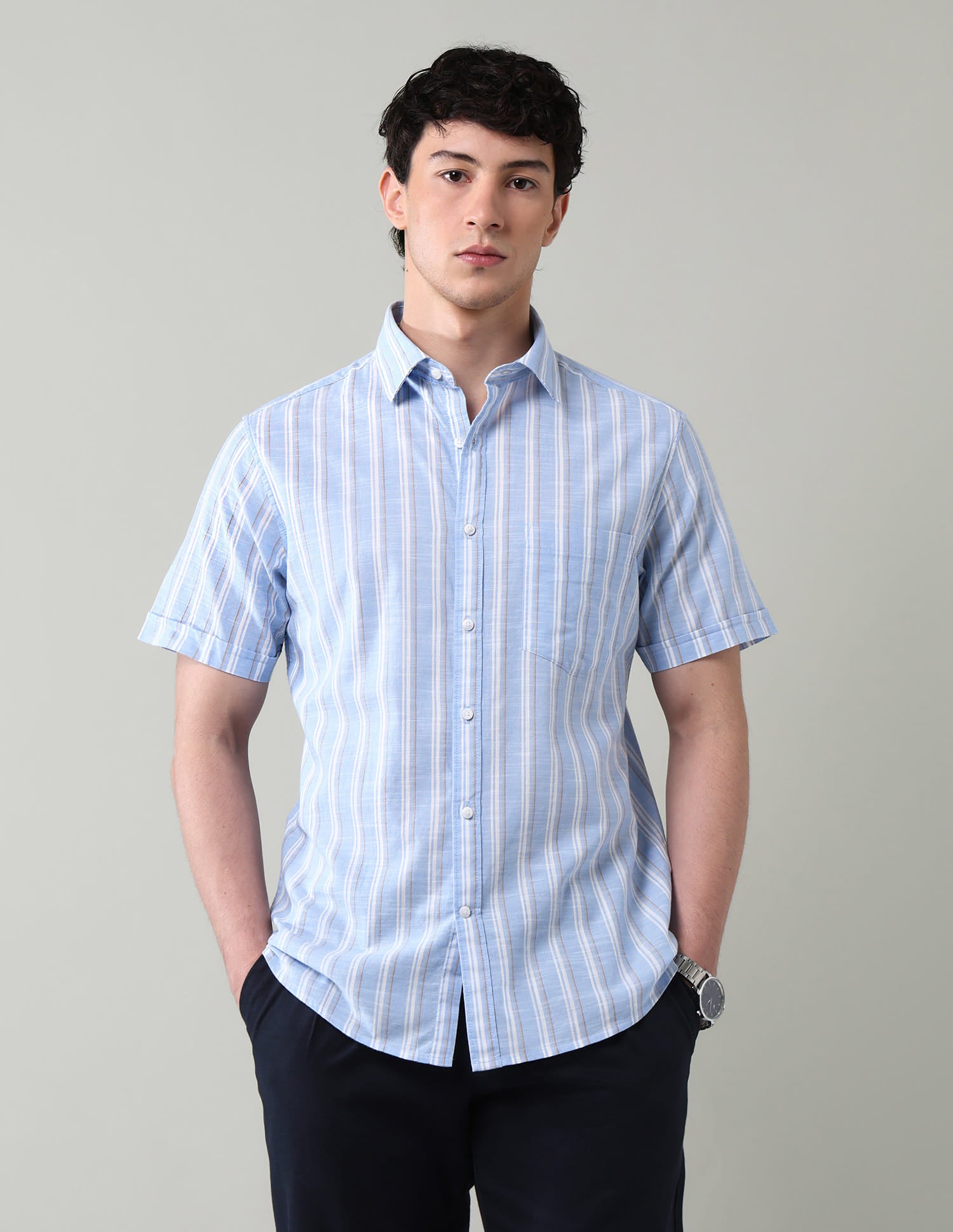 Vertical Striped Regular Fit Shirt