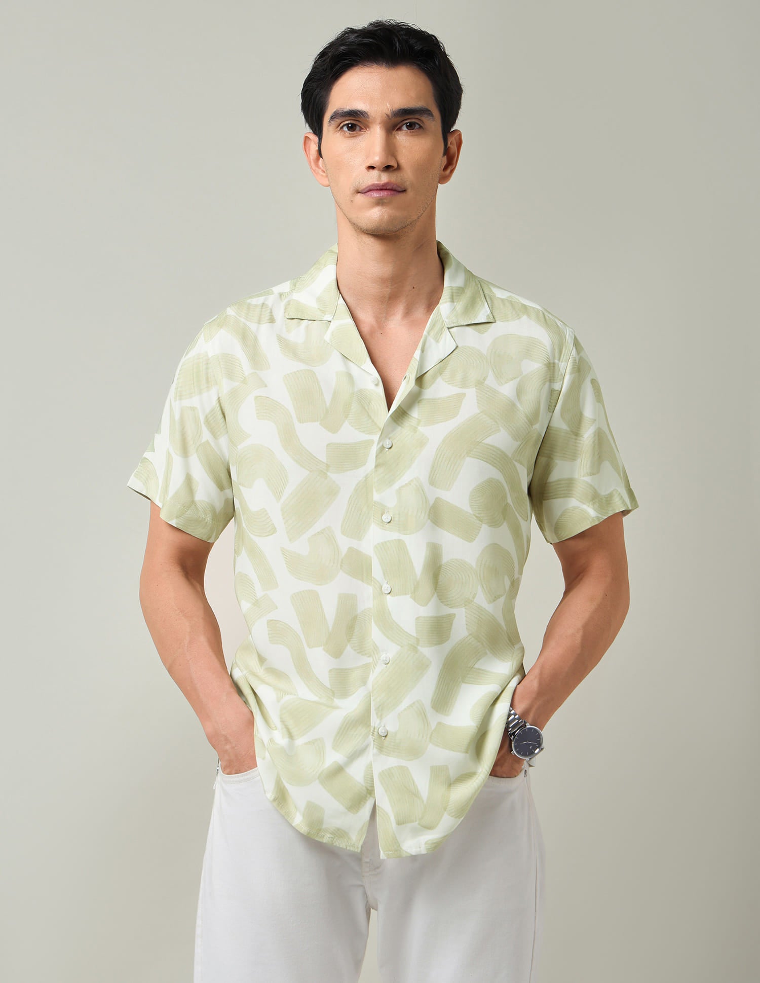 Geometric Printed Slim Fit Shirt