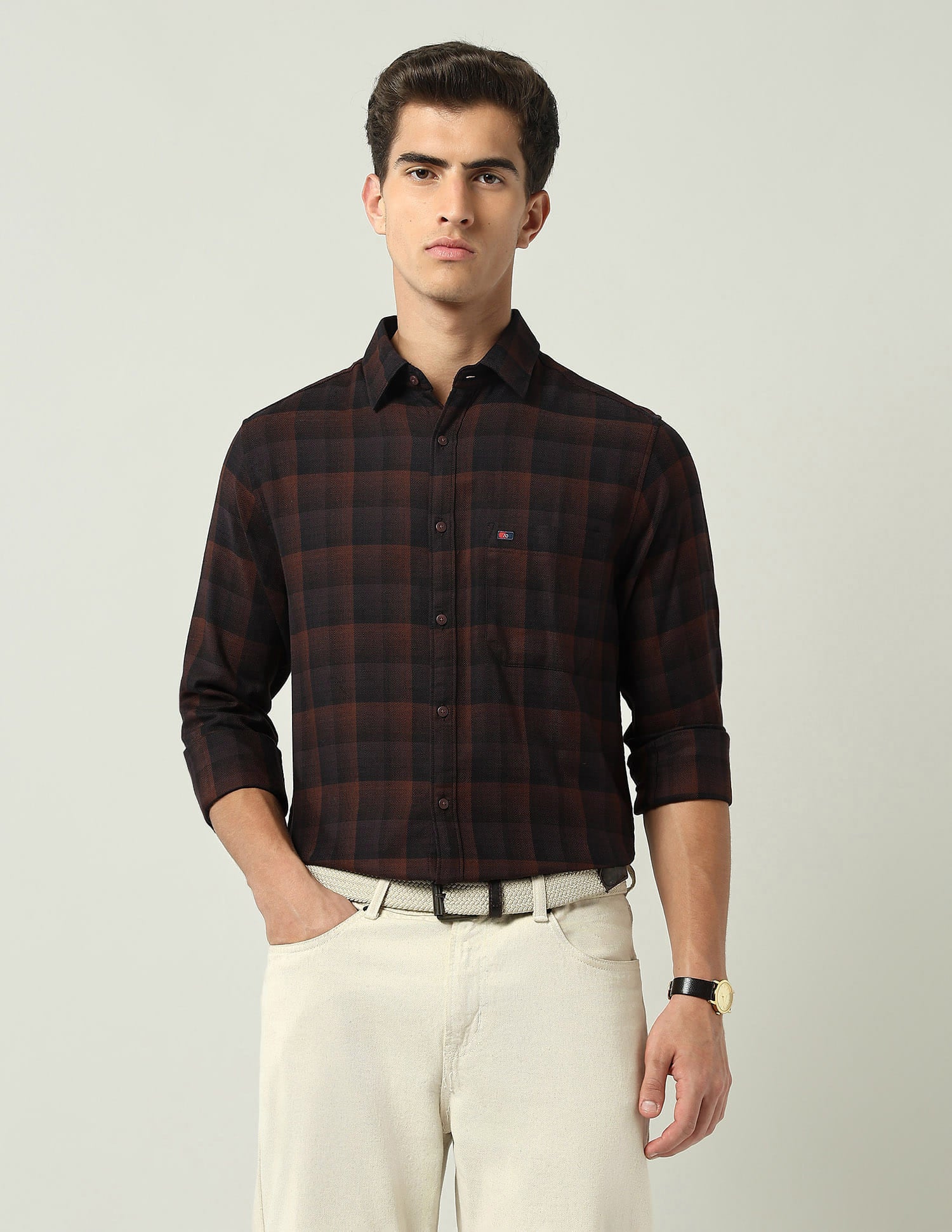 Tartan Checked Twill Comfort Fit Shirt