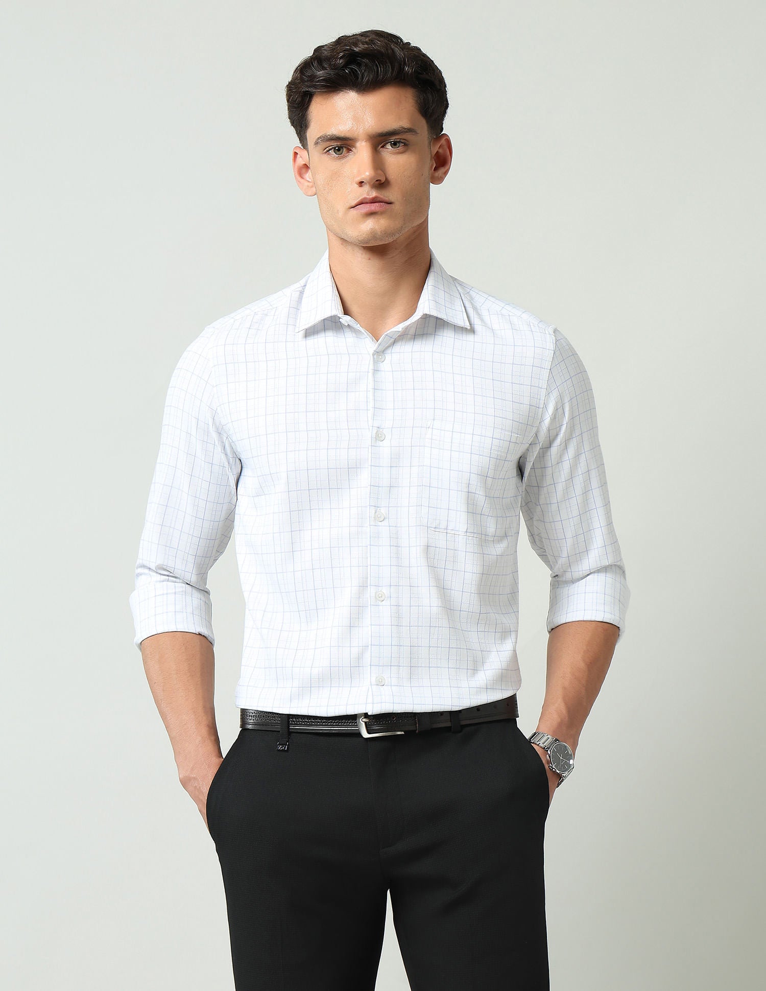 Stylish Textured Regular Fit Shirt