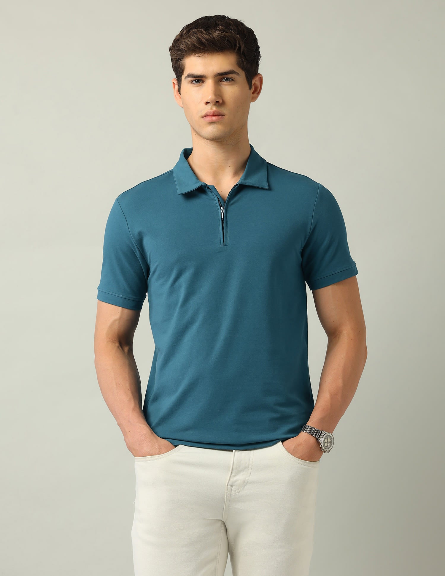 Solid Modern Slim Fit Polo Shirt