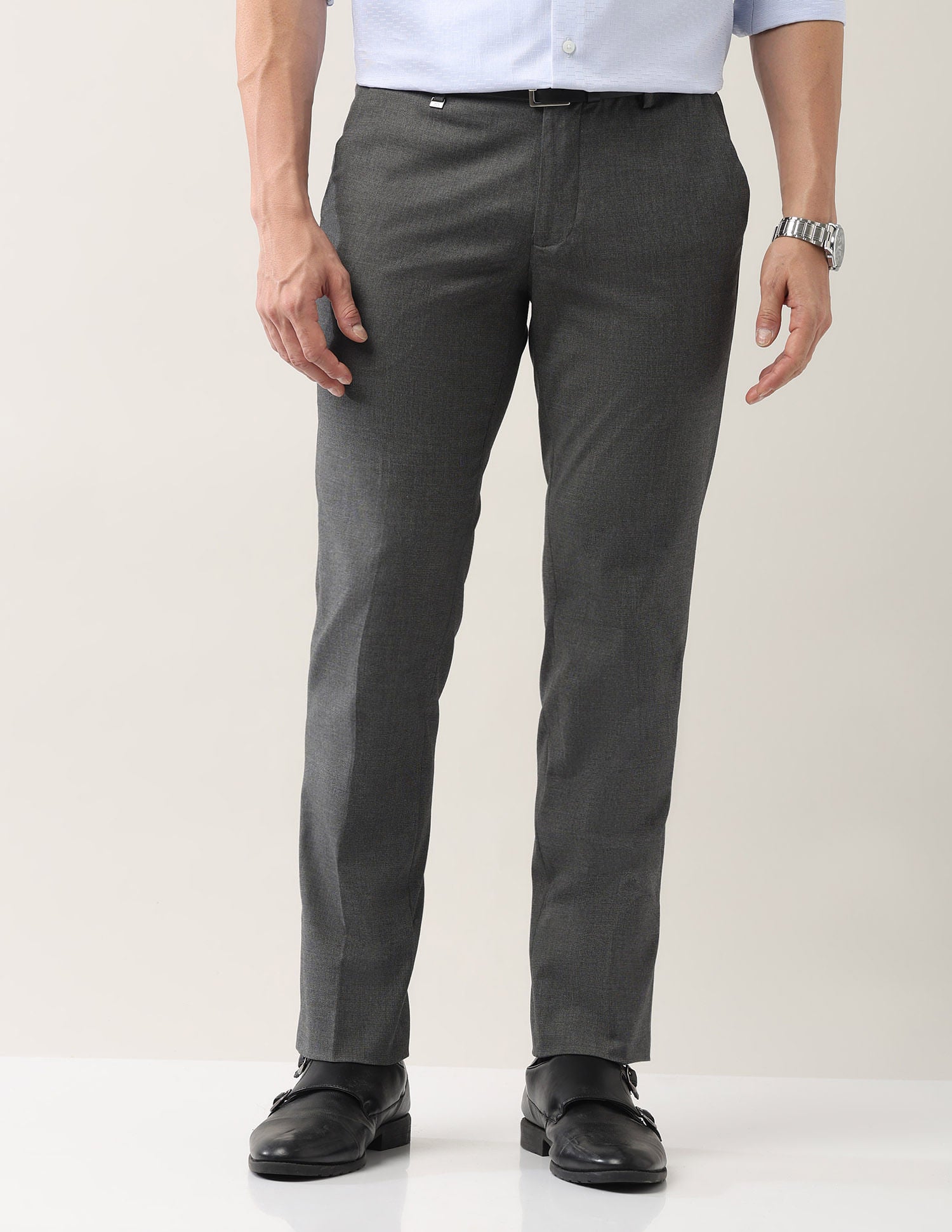 Everyday Wear Slim Fit Smart Flex Formal Trousers