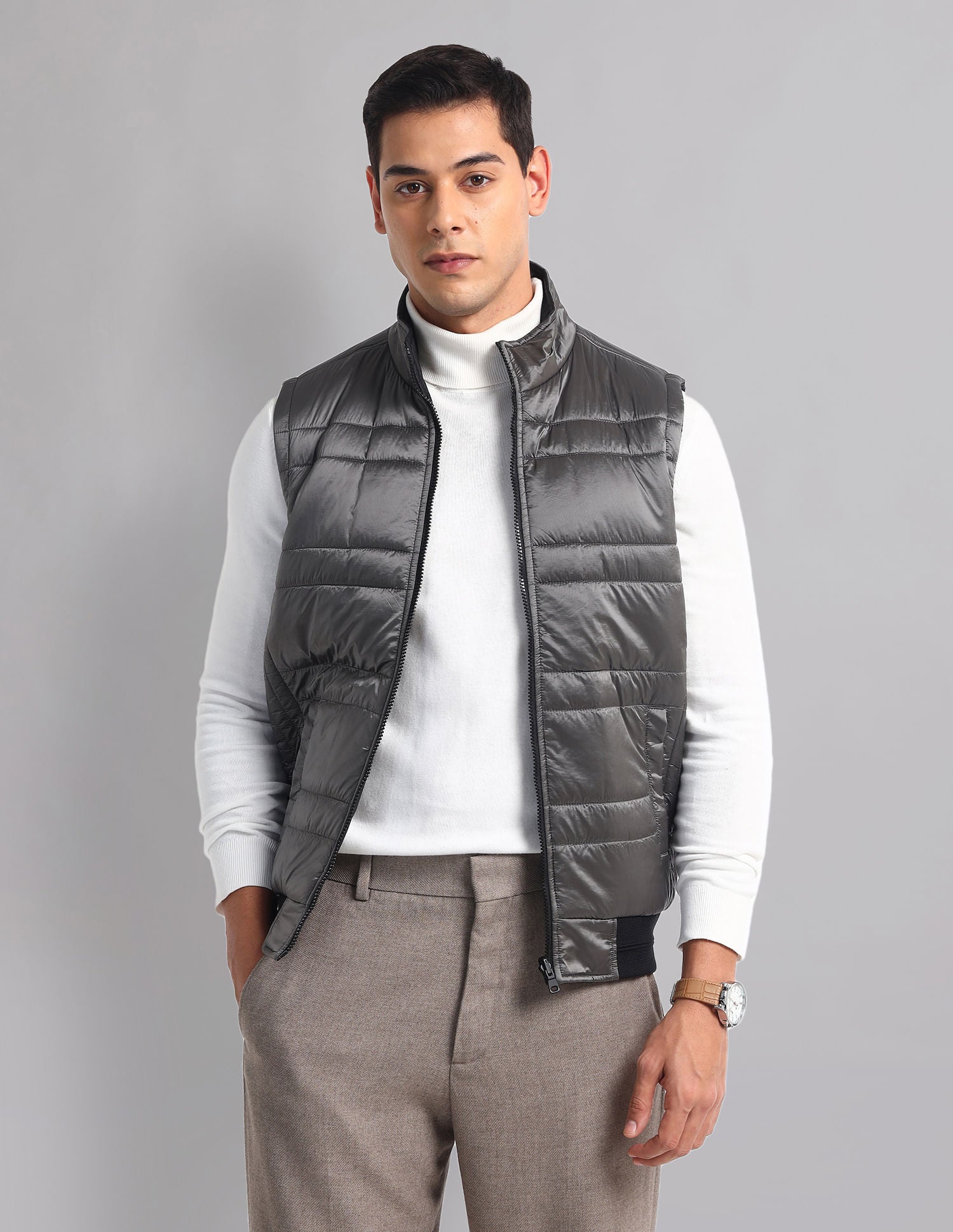 Sleeveless Quilt Reversible Jacket