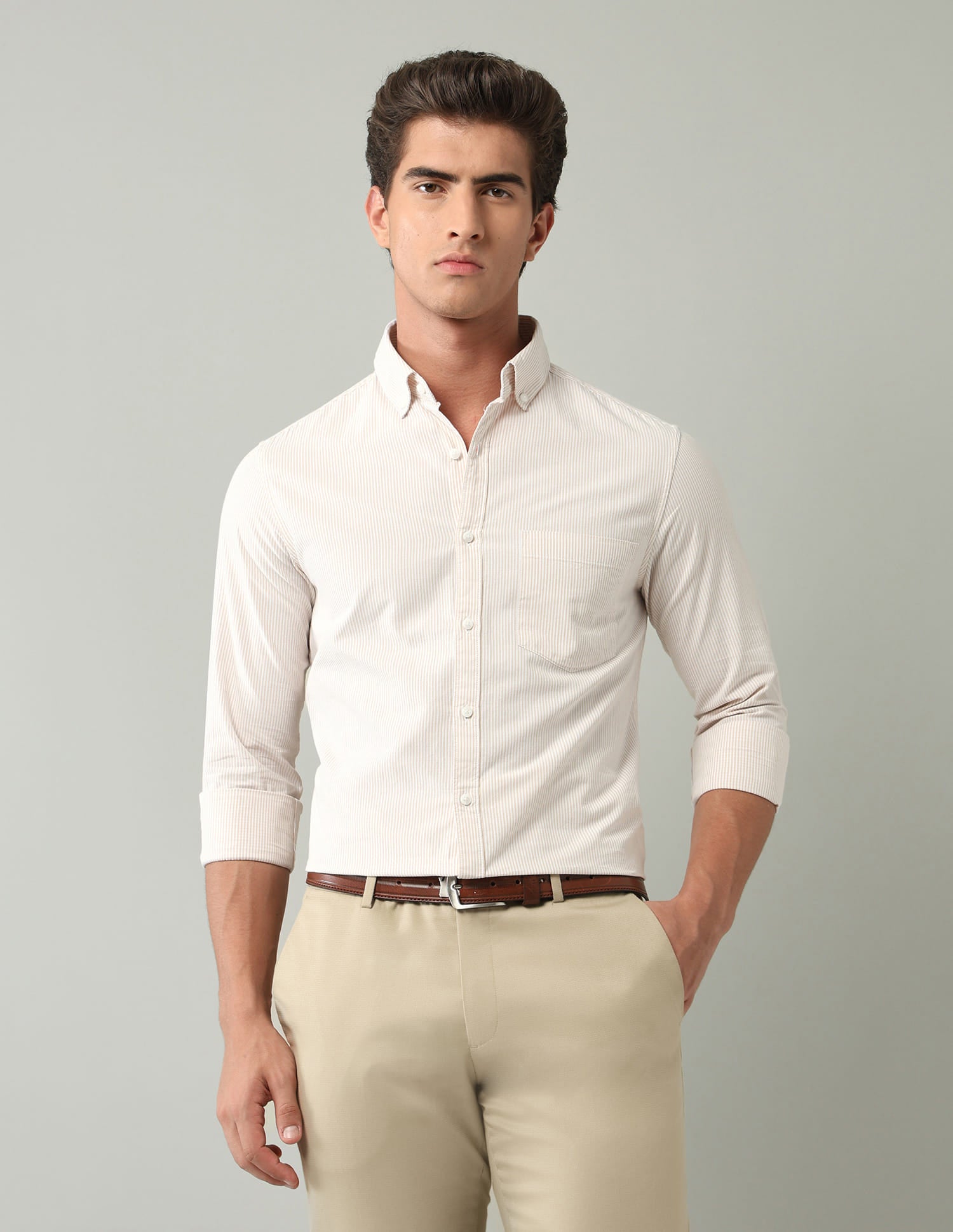 Vertical Striped Modern Slim Fit Shirt