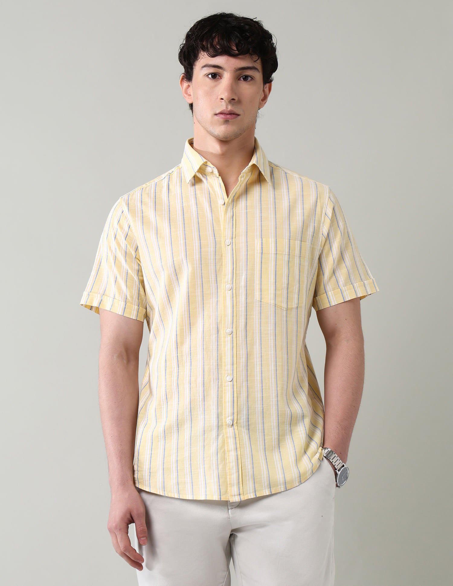 Vertical Striped Regular Fit Shirt