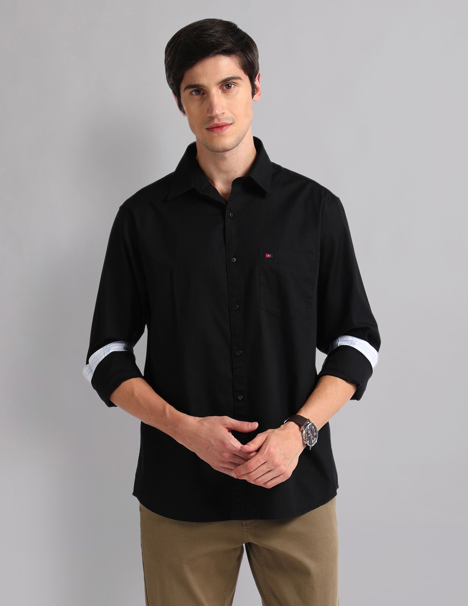 Regular Spread Collar Slim Fit Shirt