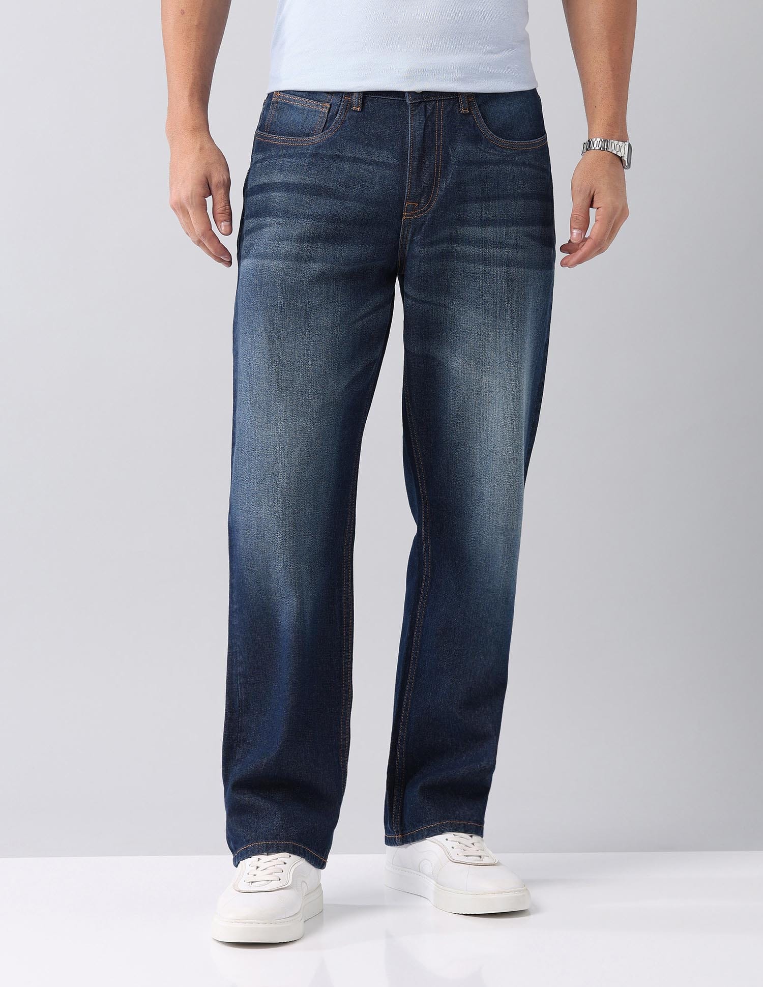 Baggy Fit Mid Rise Jeans