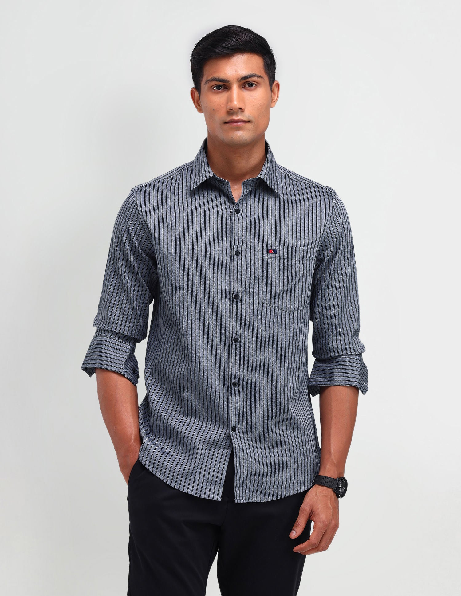 Office Icon Slim Fit Vertical Stripe Shirt