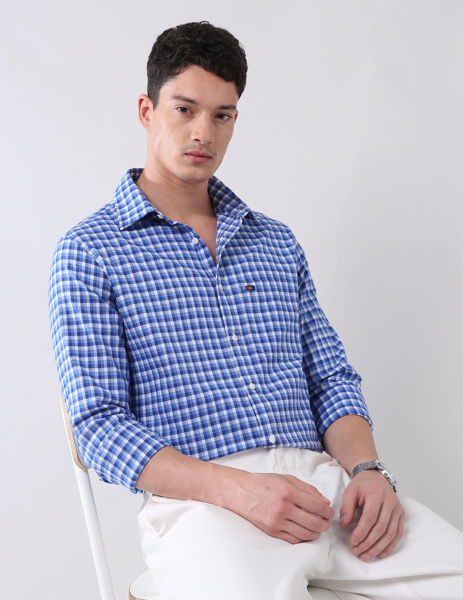 City Chronicles Modern Slim Fit Tartan Checked Shirt