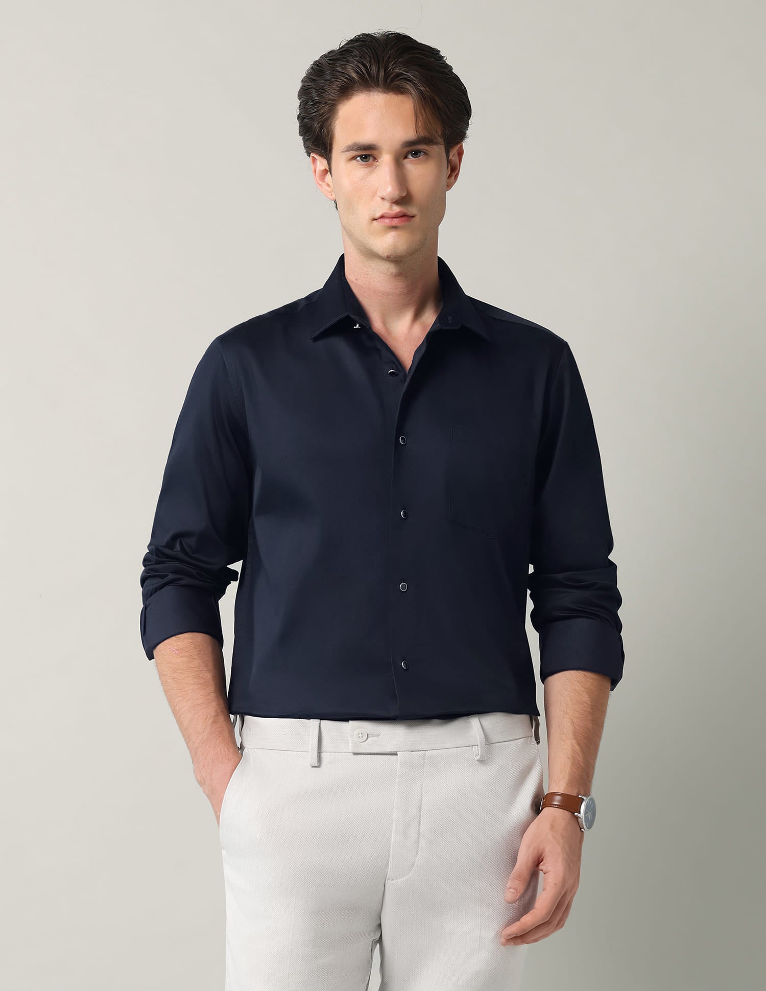 Solid Slim Fit Shirt