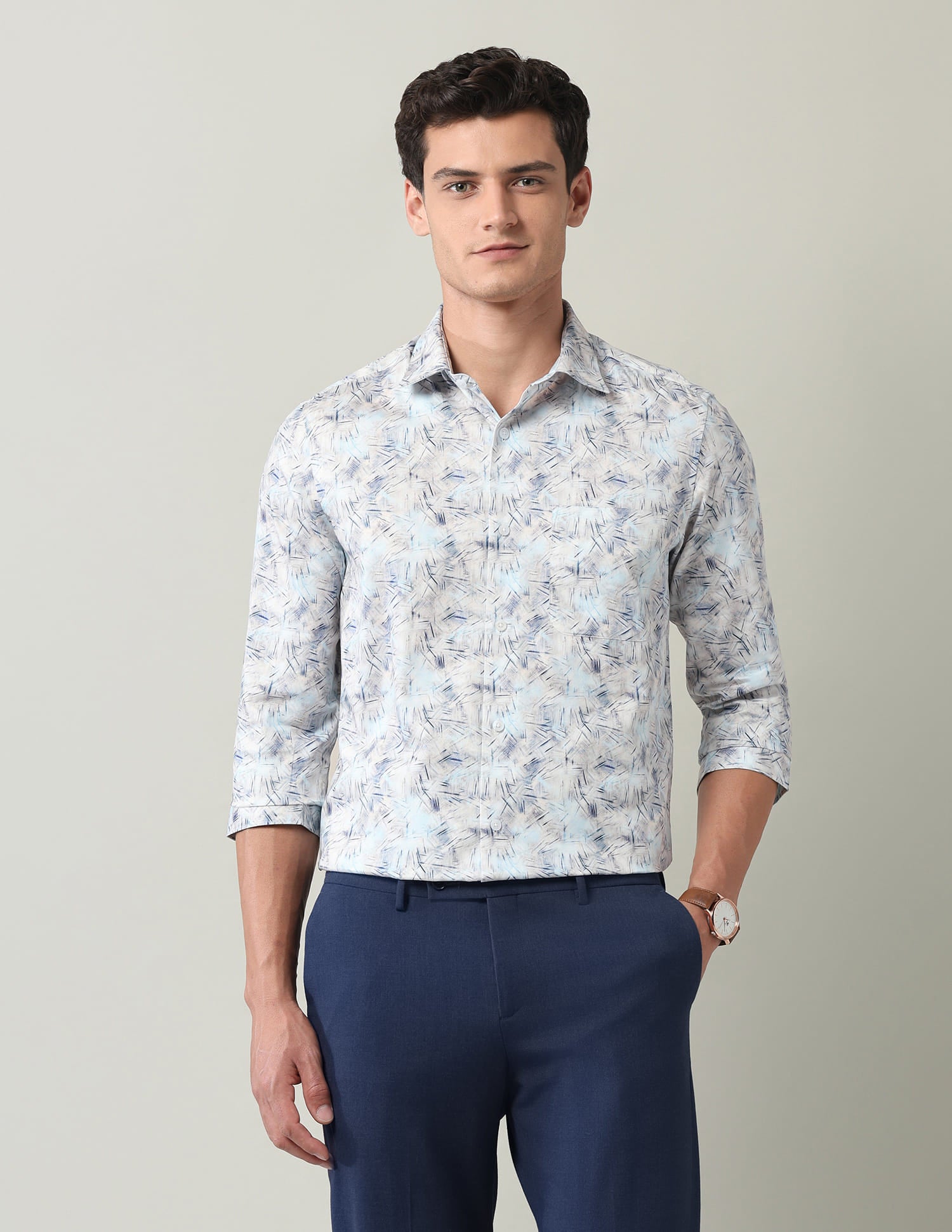 Abstract Printed Regular Fit Shirt