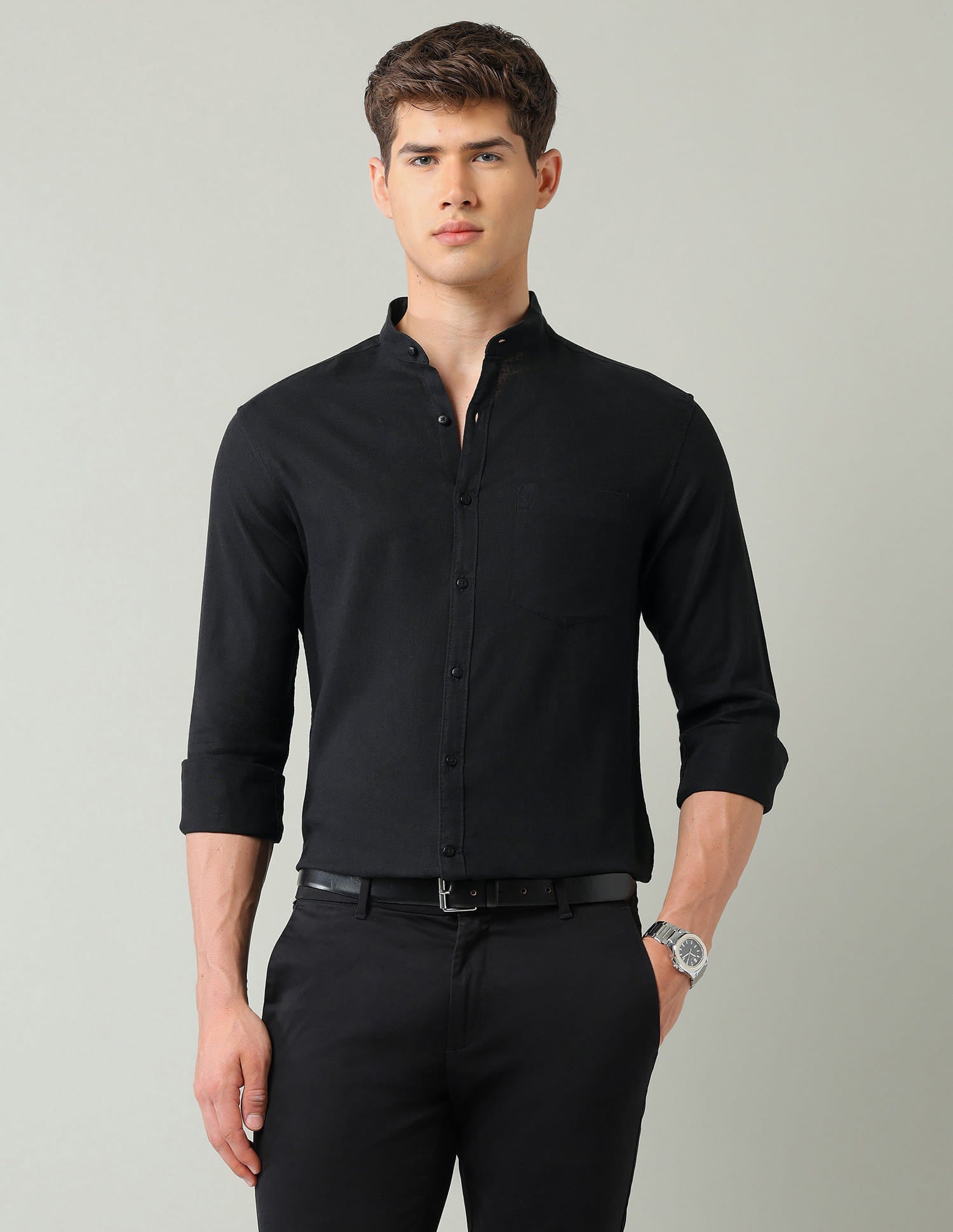 Solid Slim Fit Shirt 2