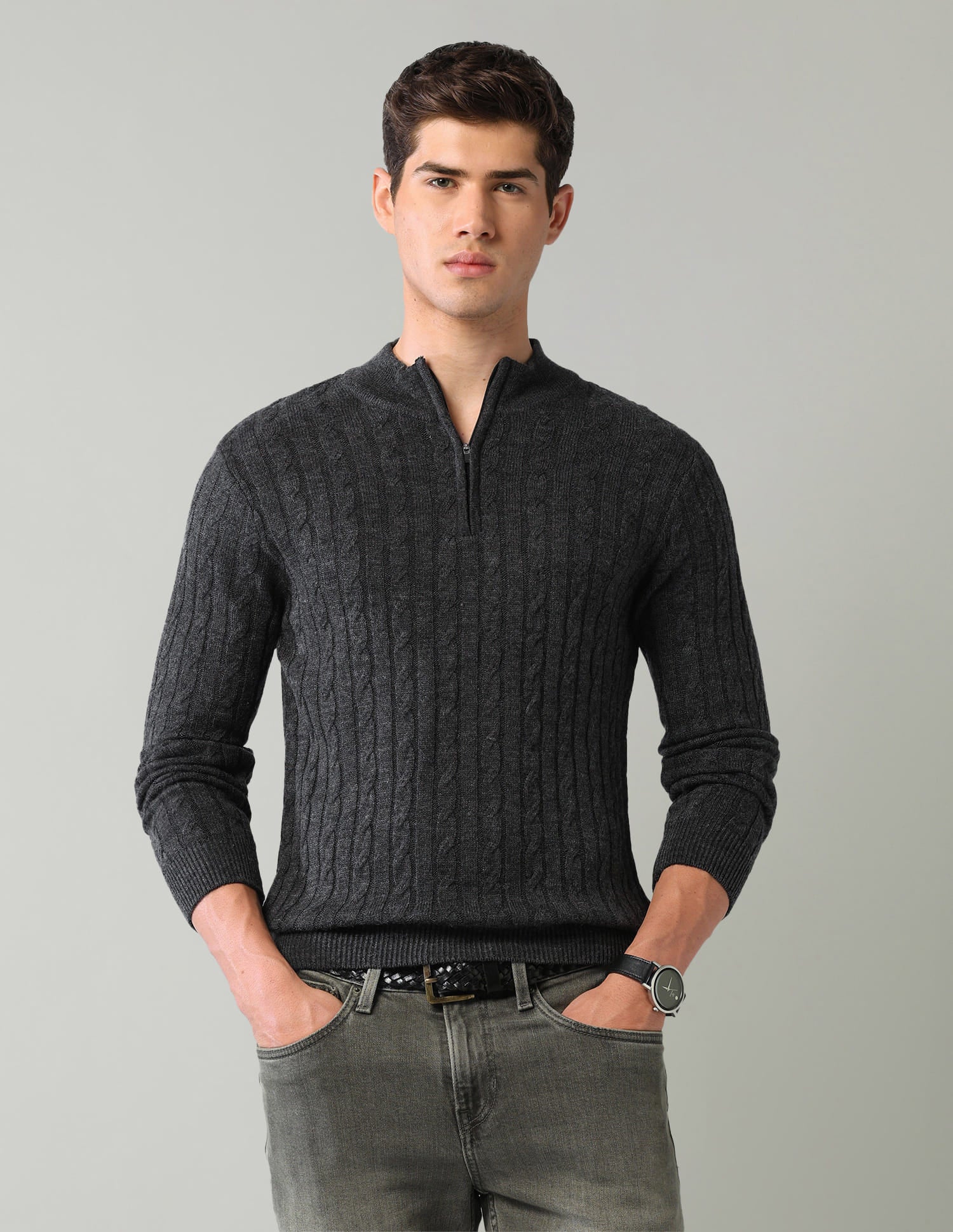 Textured Mens Sweater