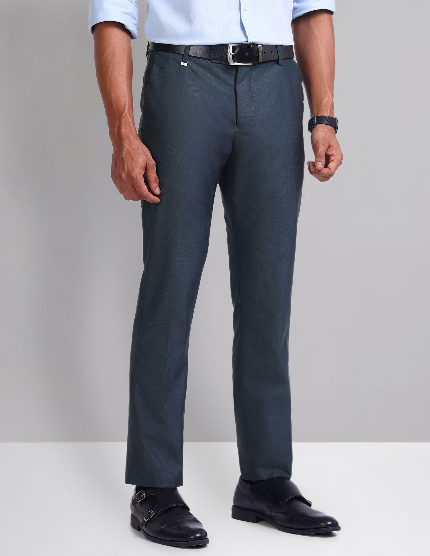 Evening Essentials Dobby Flat Front Trousers