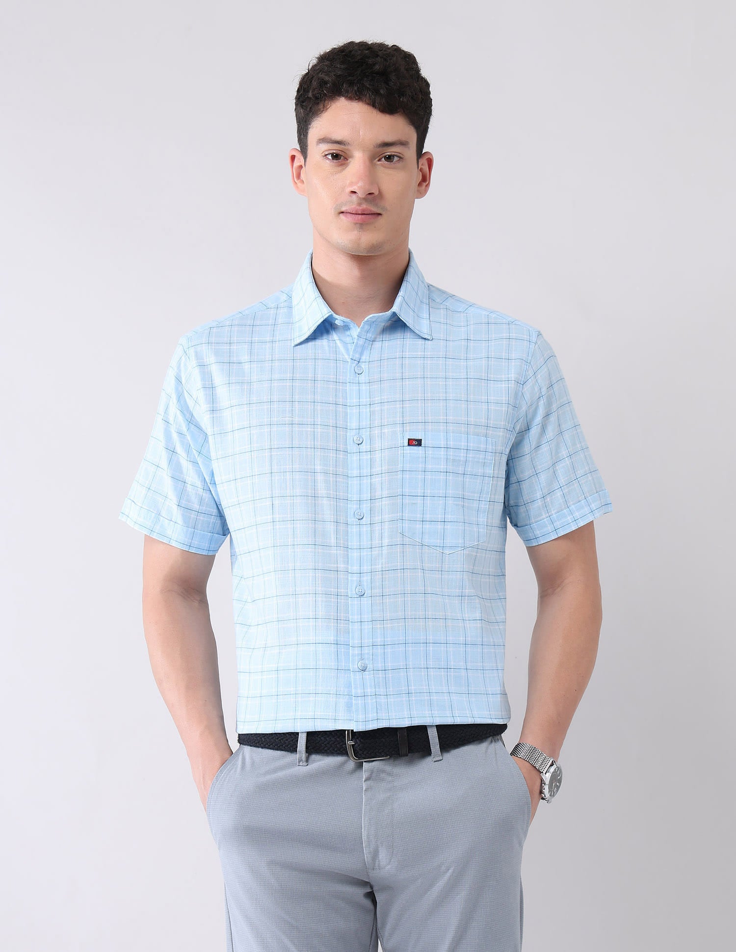 City Chronicles Modern Slim Fit Tartan Checked Shirt