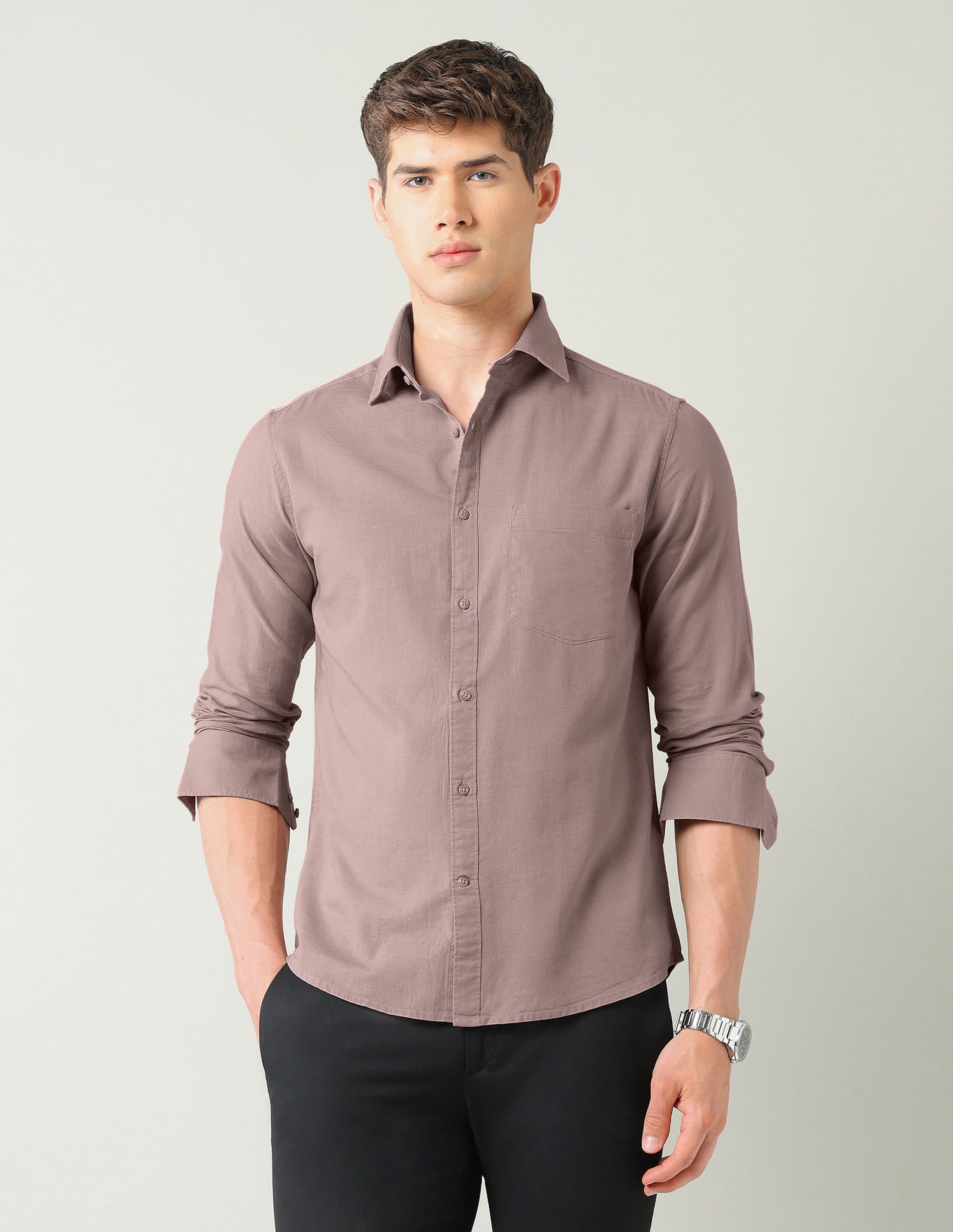 Solid Slim Fit Shirt