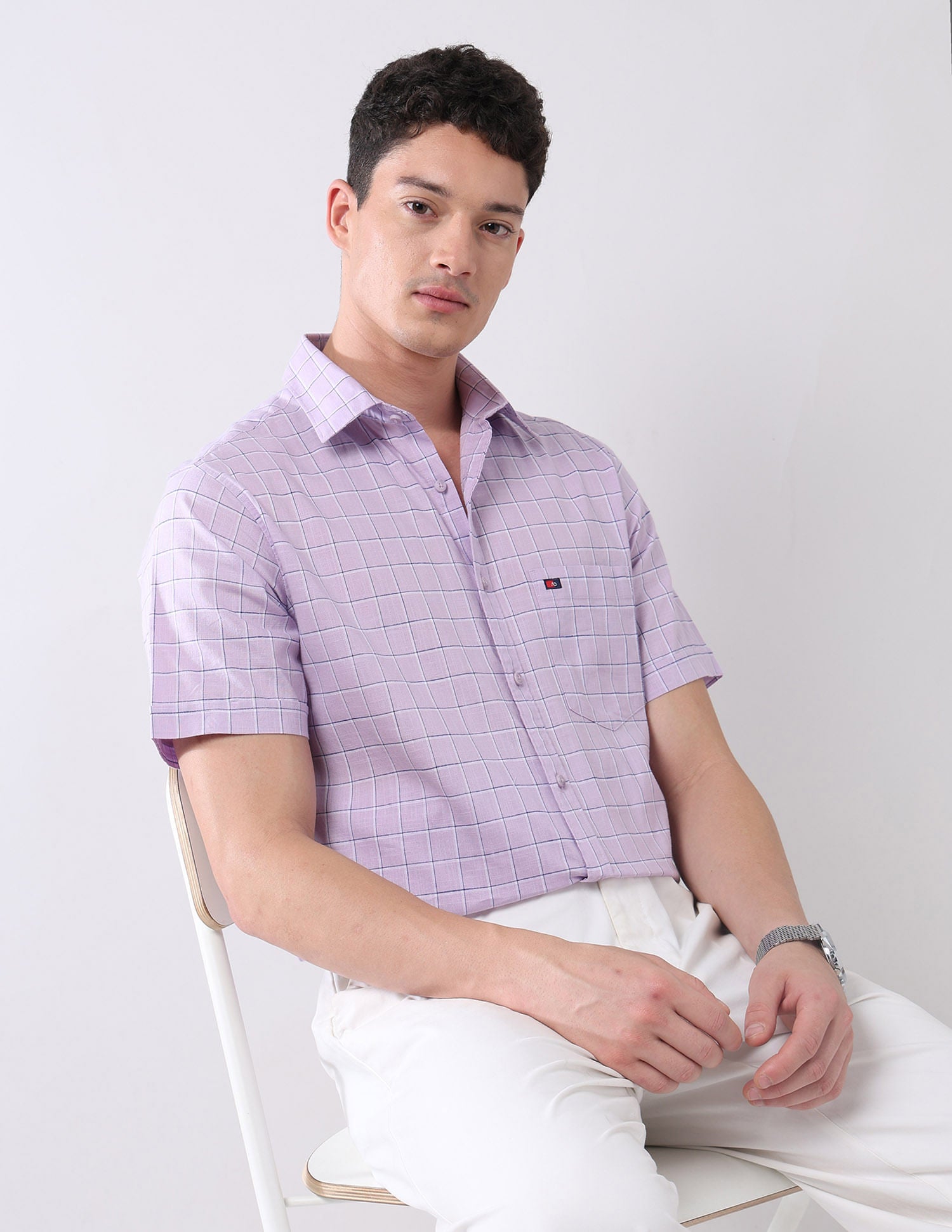 City Chronicles Modern Slim Fit Tartan Checked Shirt