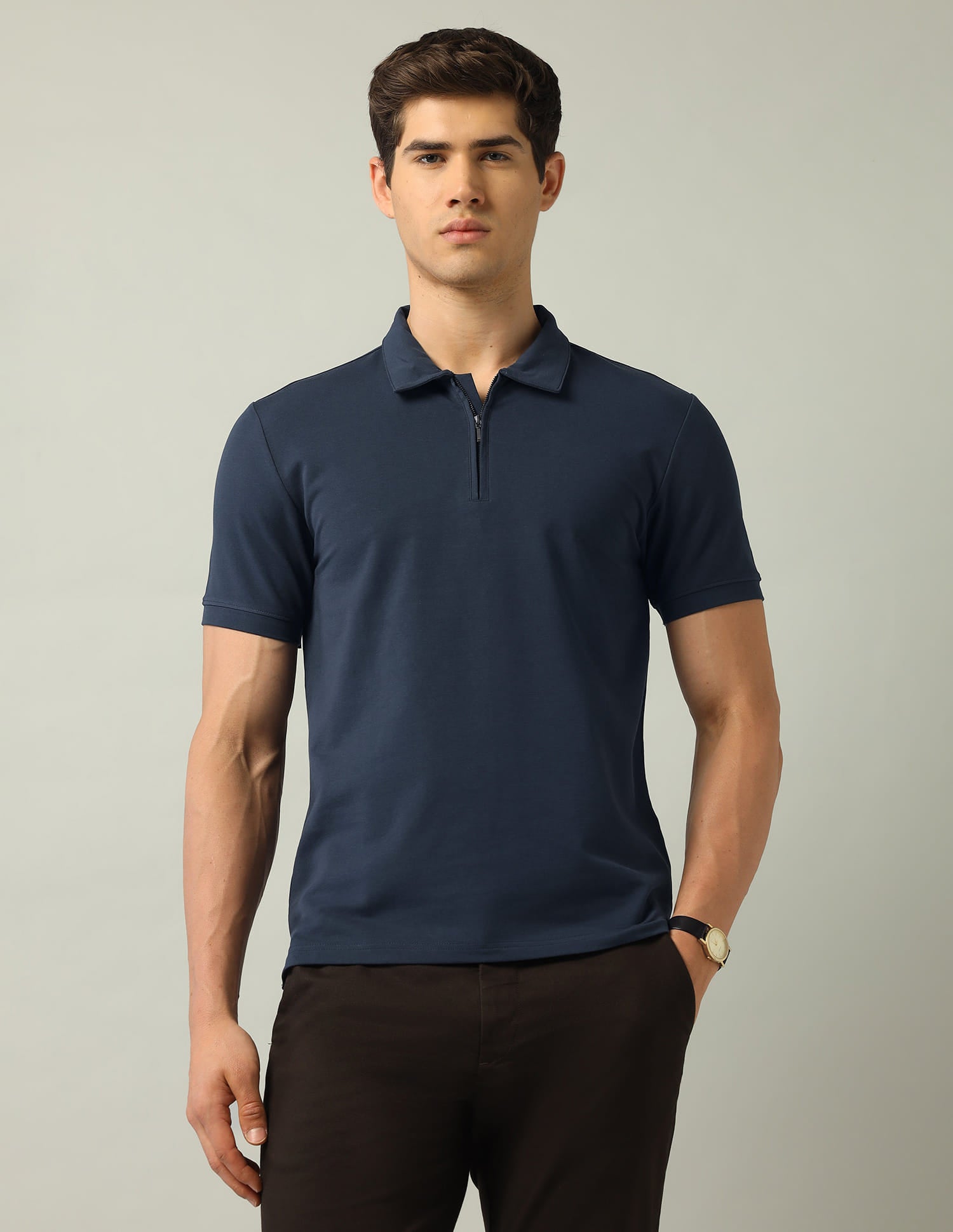 Solid Modern Slim Fit Polo Shirt