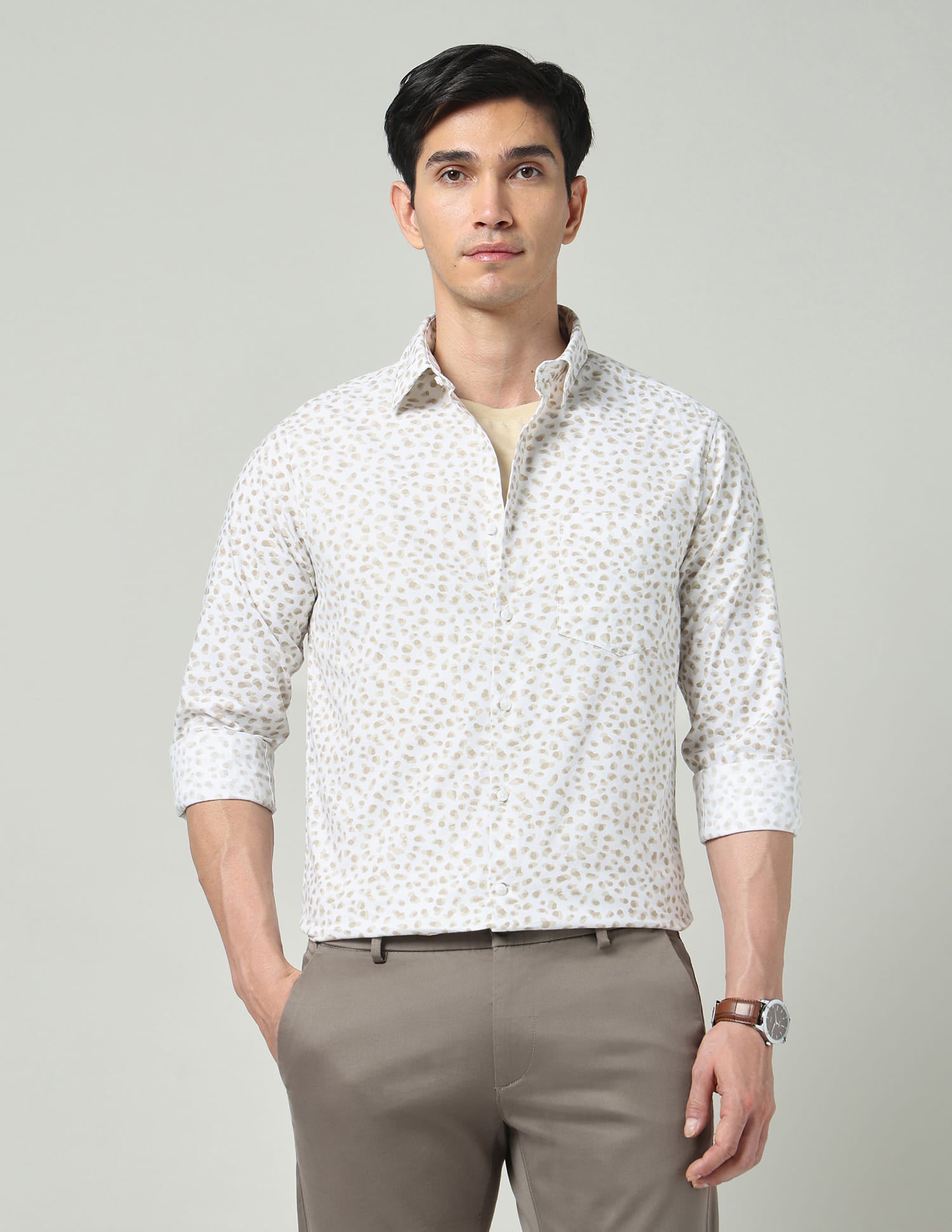 Abstract Art-Inspired Printed Shirt