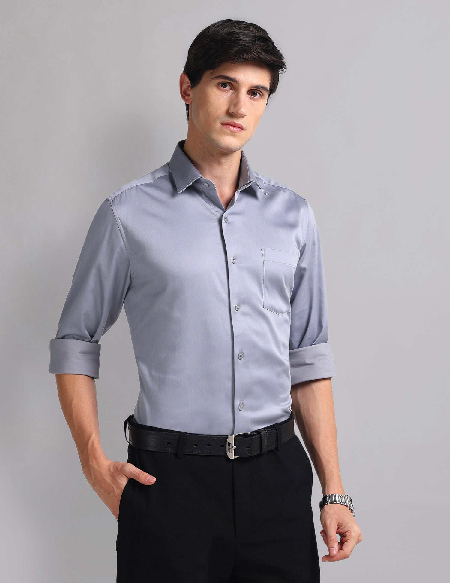 Classic-Coded Convertible 3 Collar Modern Fit Shirt