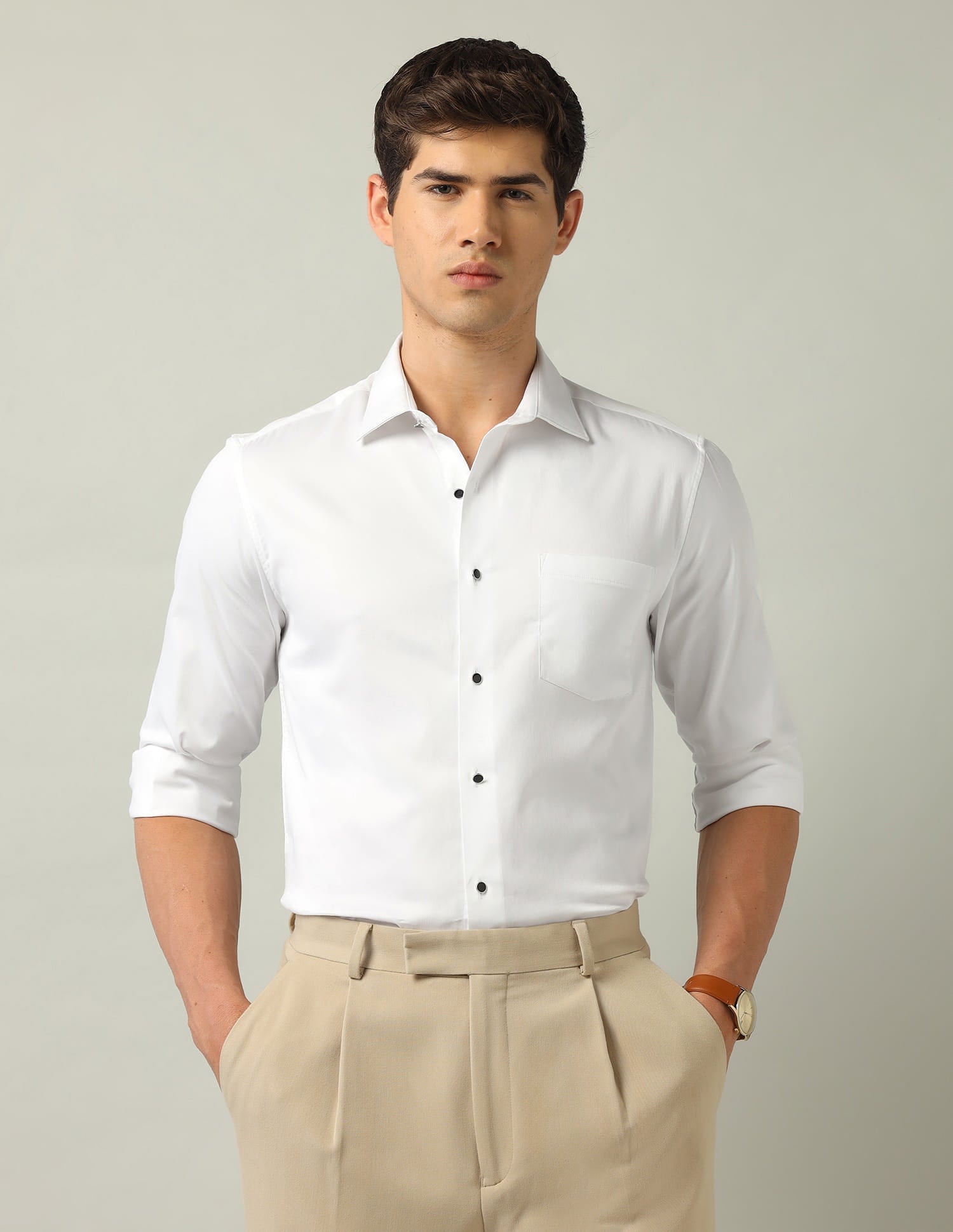 Slim Fit Satin Shirt