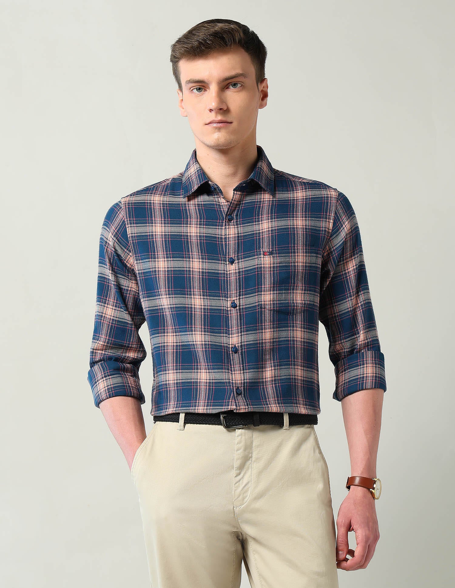 Modern Slim Fit Checked Shirt