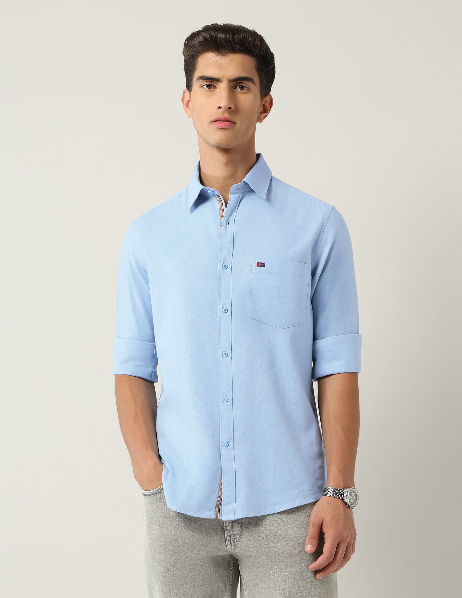 Regular Modern Slim Fit Solid Shirt