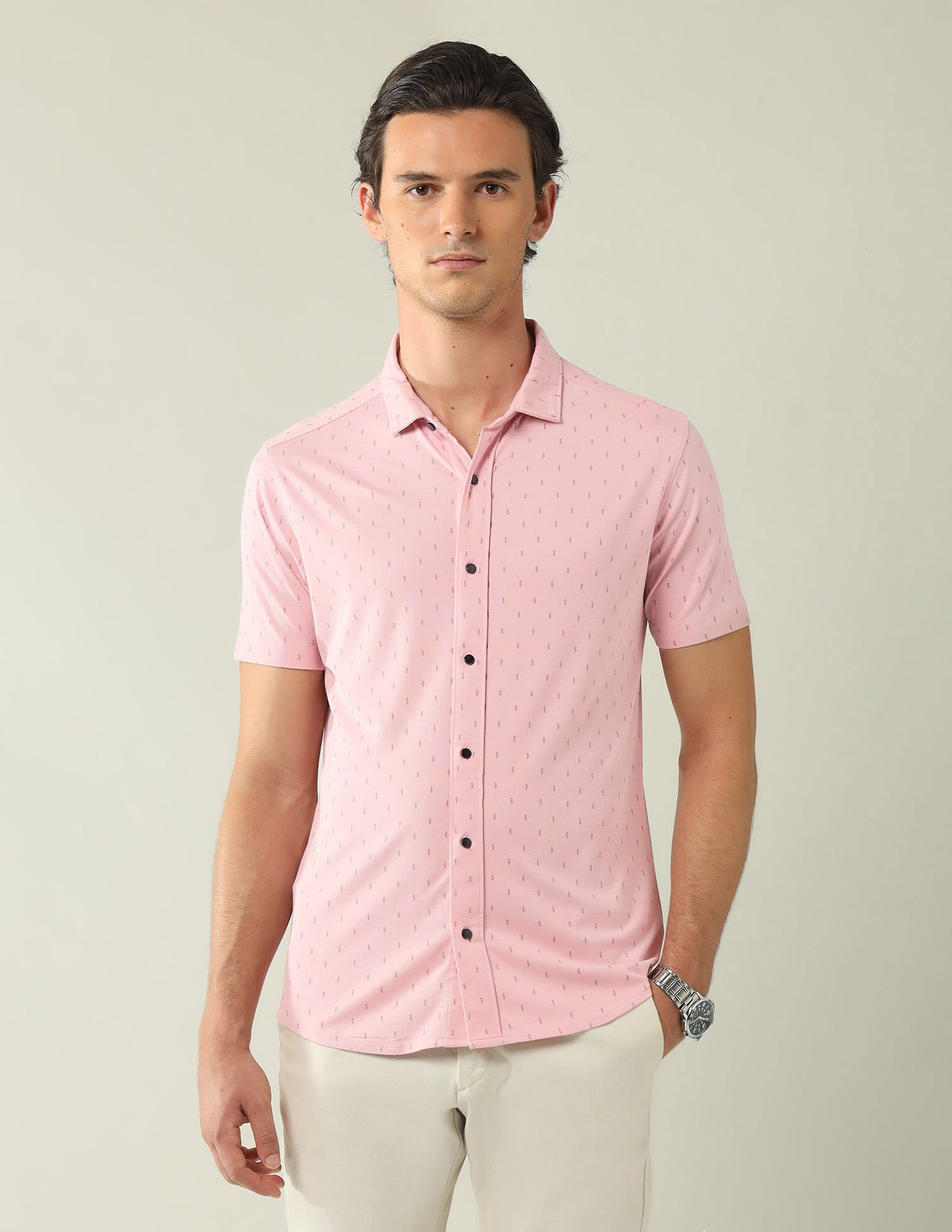 Regular Slim Fit All-Over Printed Shirt