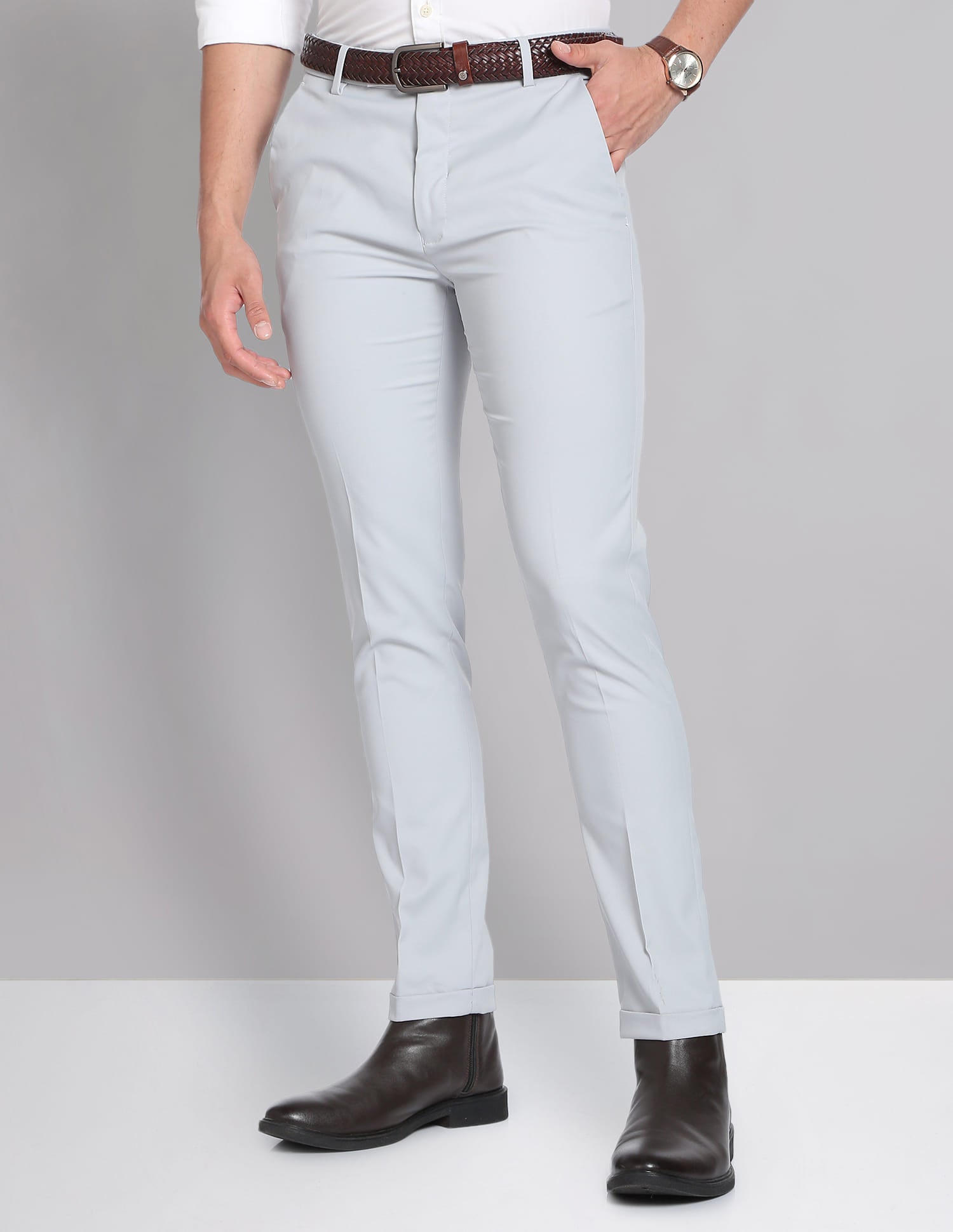 Grey Mens Trousers