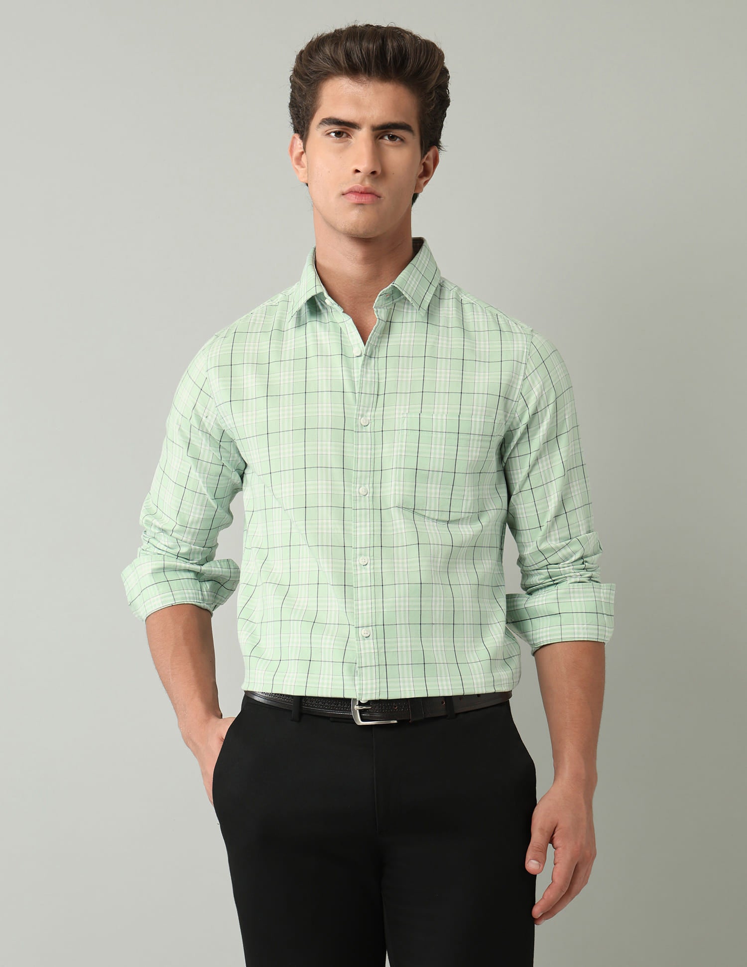 Plaid Checked Modern Slim Fit Shirt