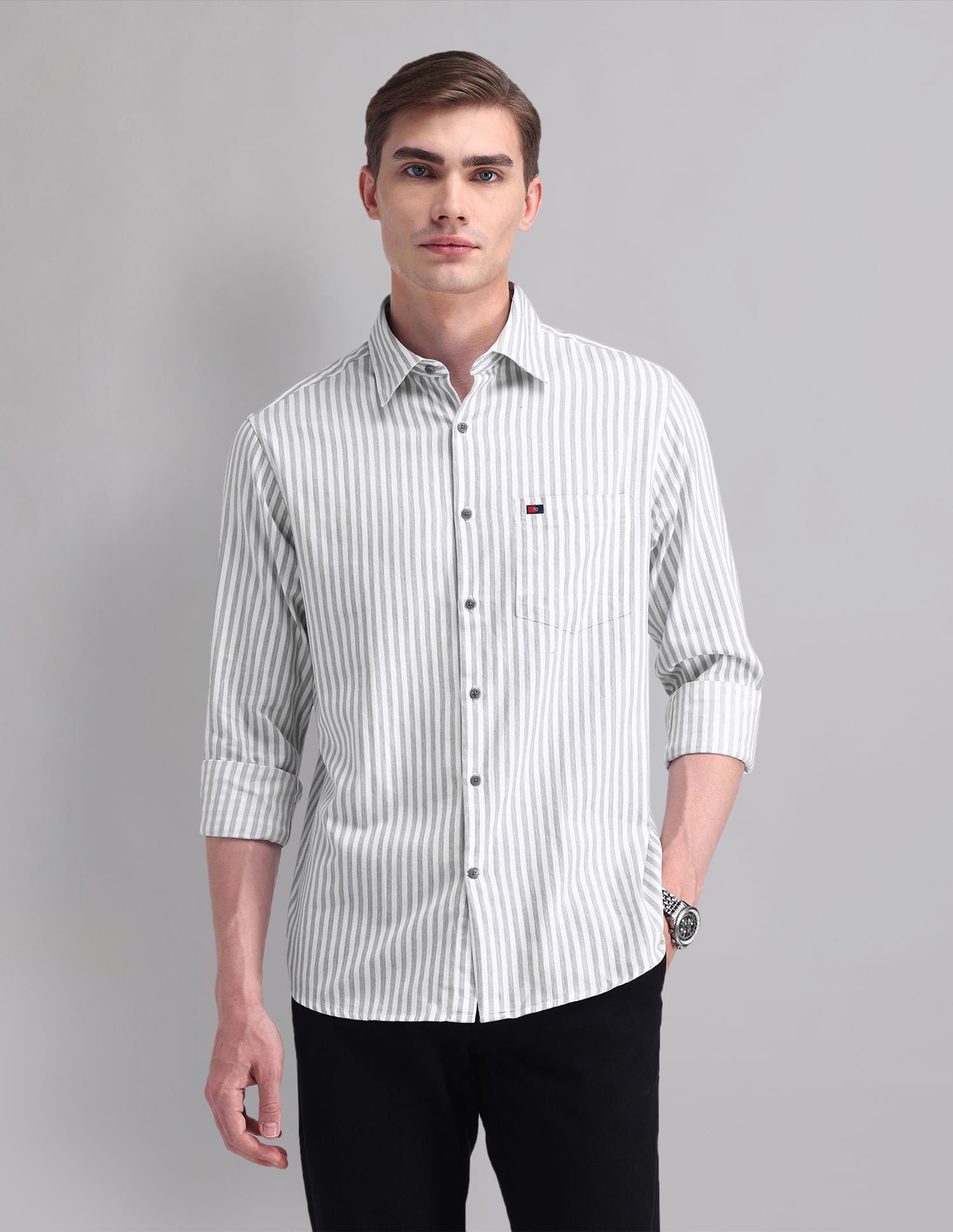 Stylish Modern Slim Fit Striped Shirt