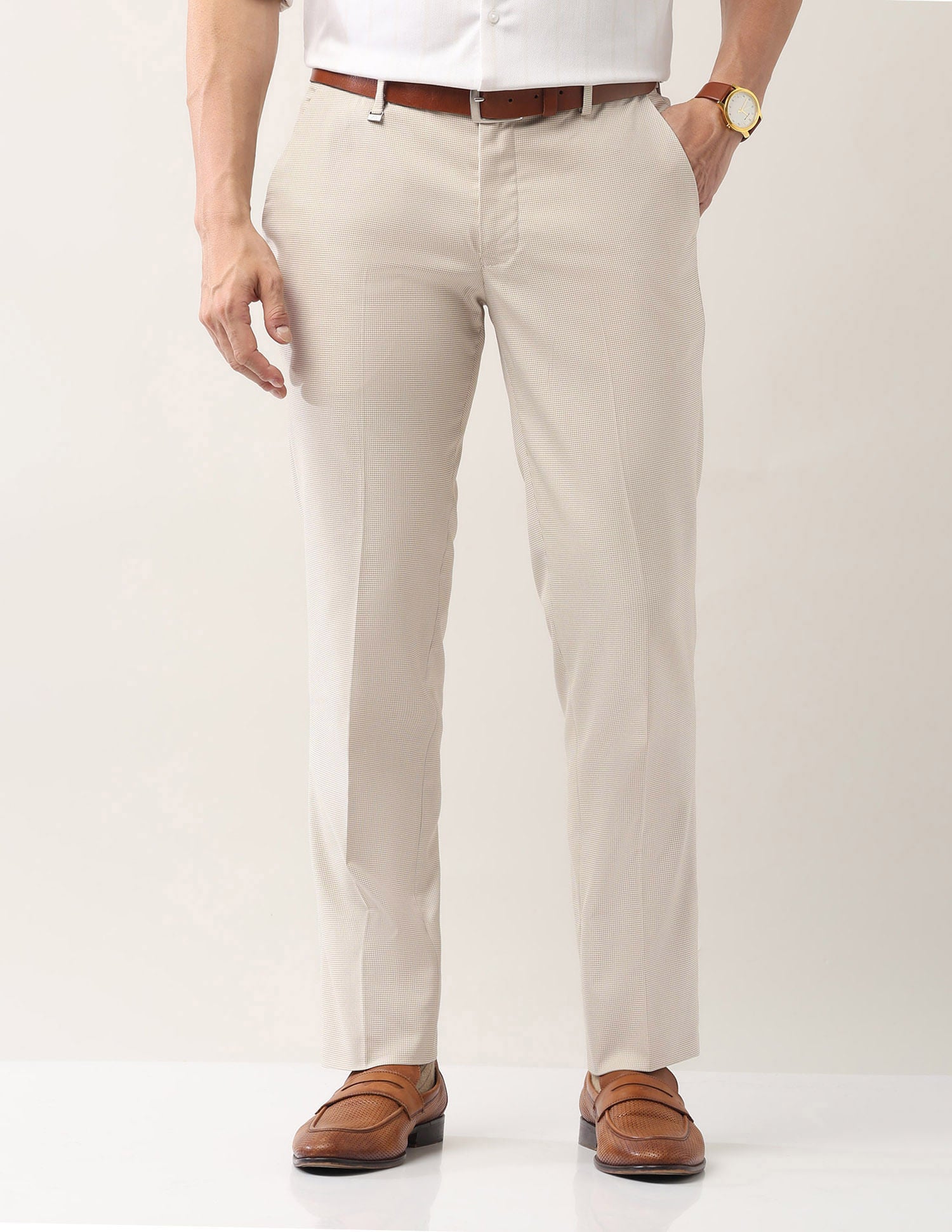Everyday Wear Slim Fit Smart Flex Formal Trousers