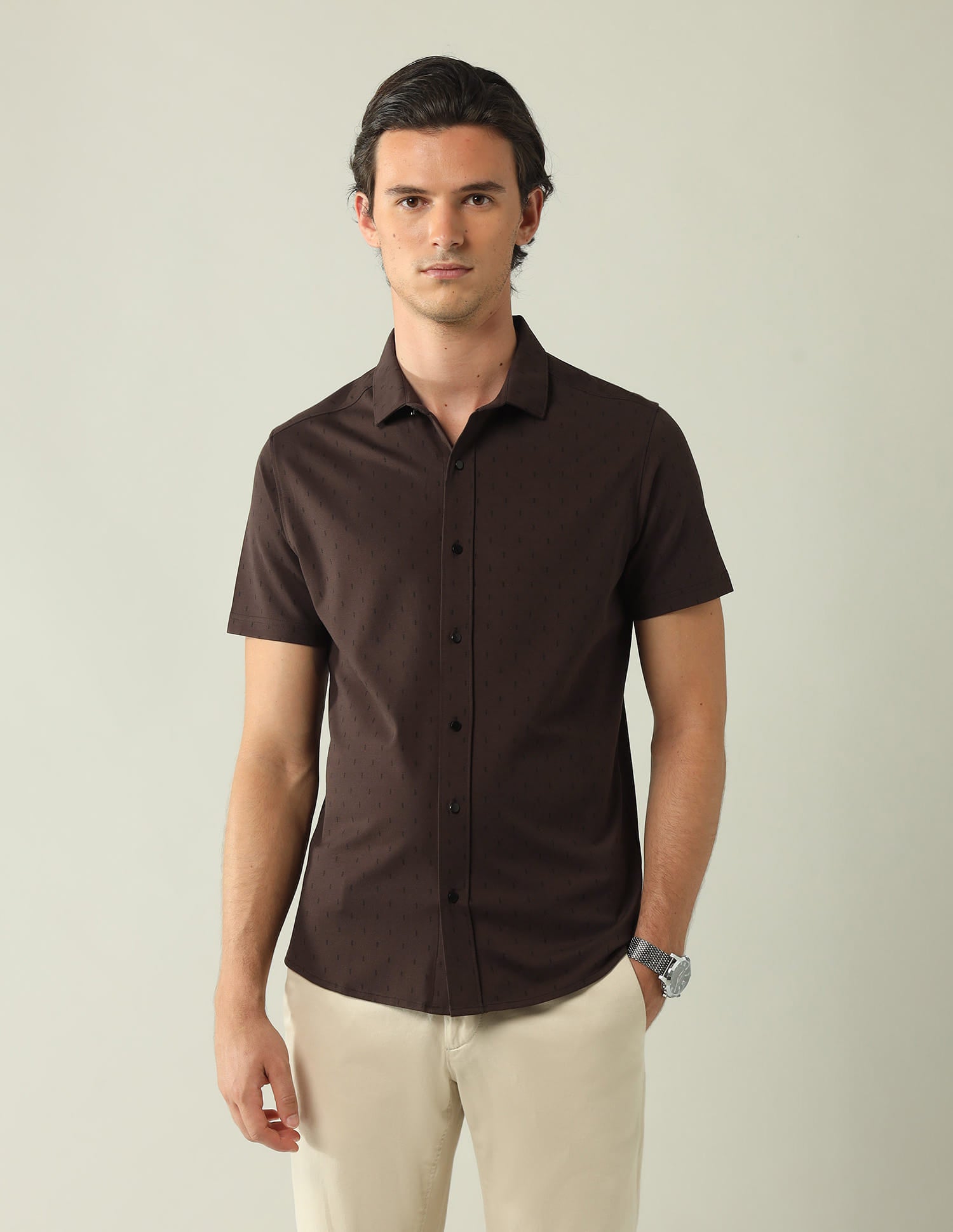 Regular Slim Fit All-Over Printed Shirt