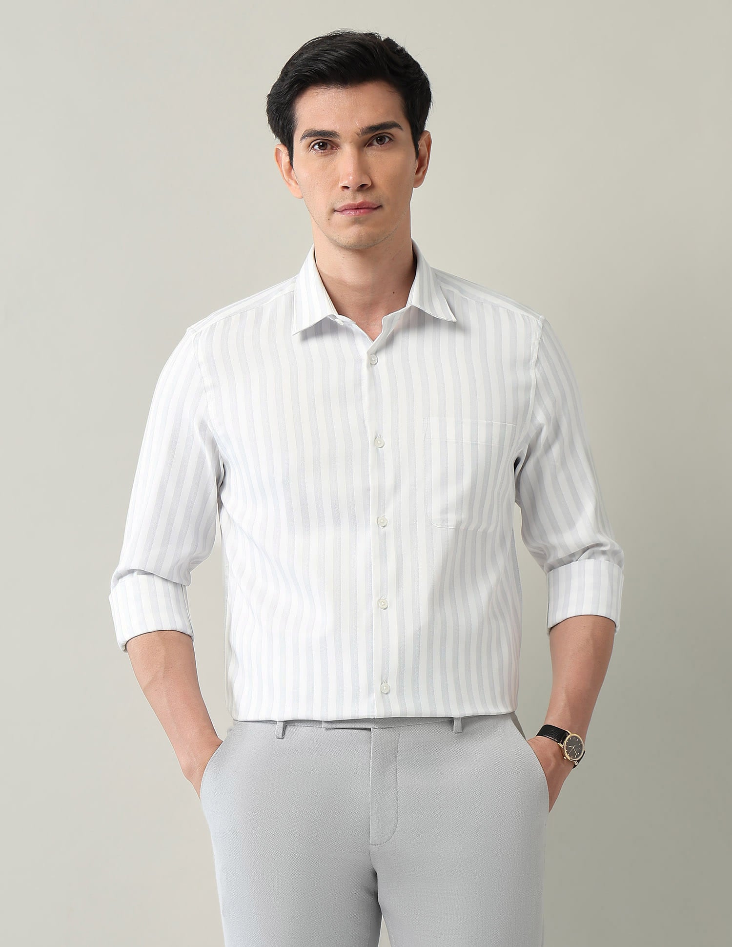 Vertical Striped Regular Fit Shirt