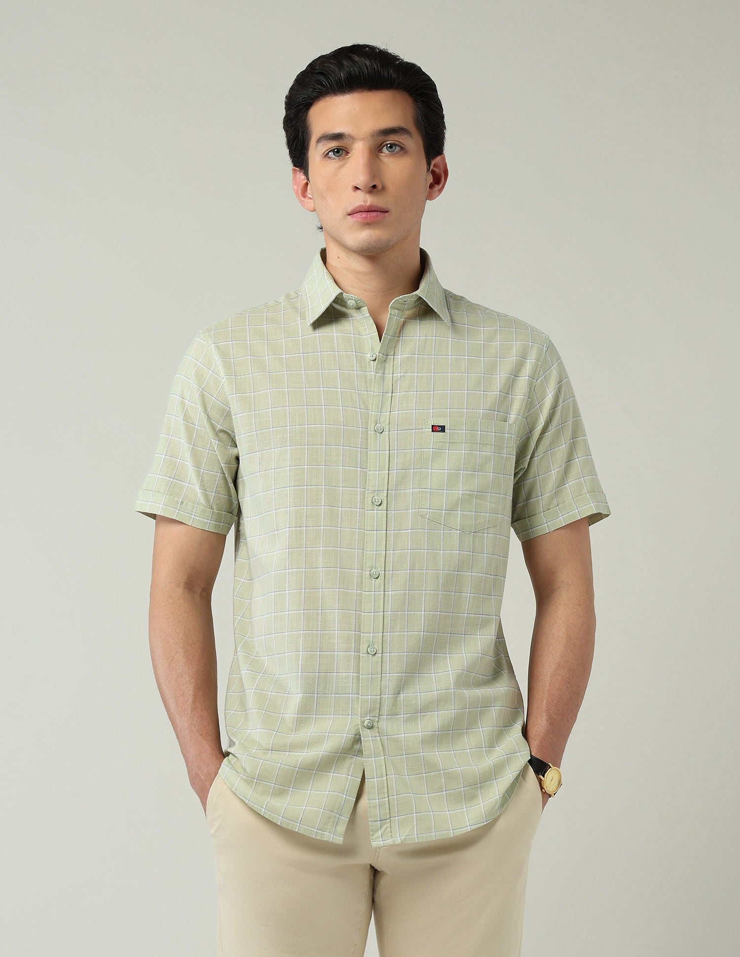City Chronicles Modern Slim Fit Tartan Checked Shirt