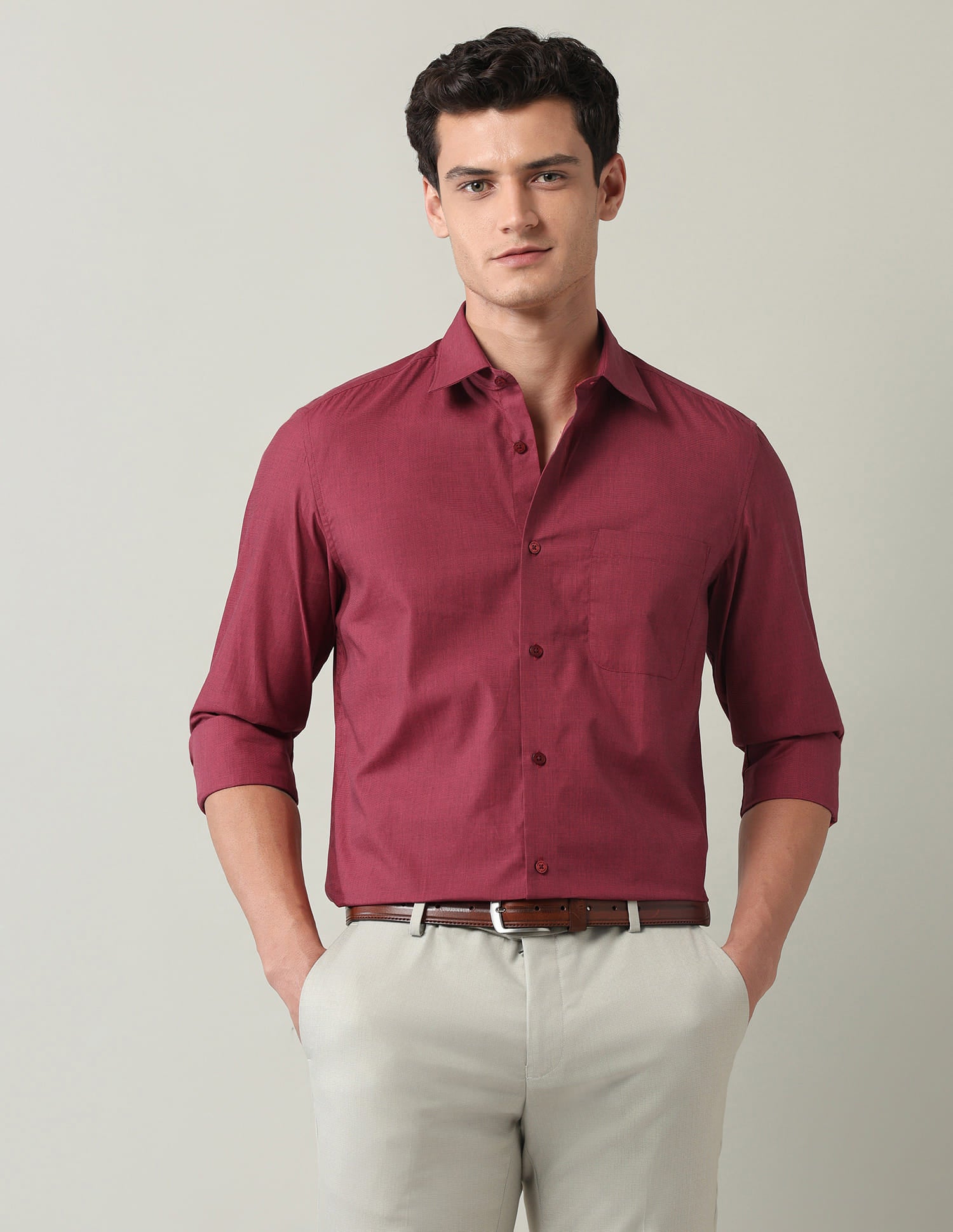 Vogue Solid Regular Fit Shirt